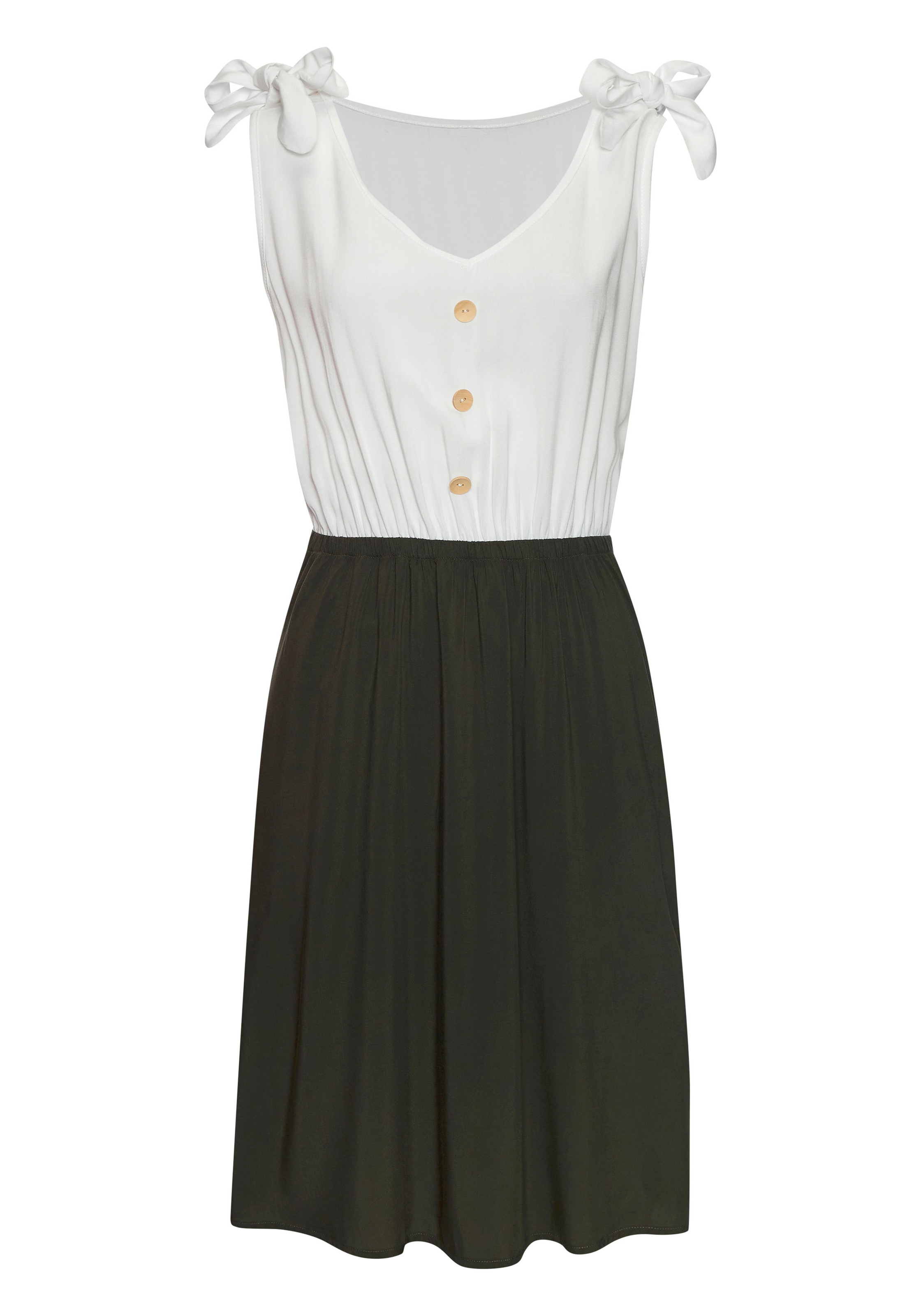 LASCANA Sommerkleid, mit Schleifen, Strandkleid, casual günstig online kaufen