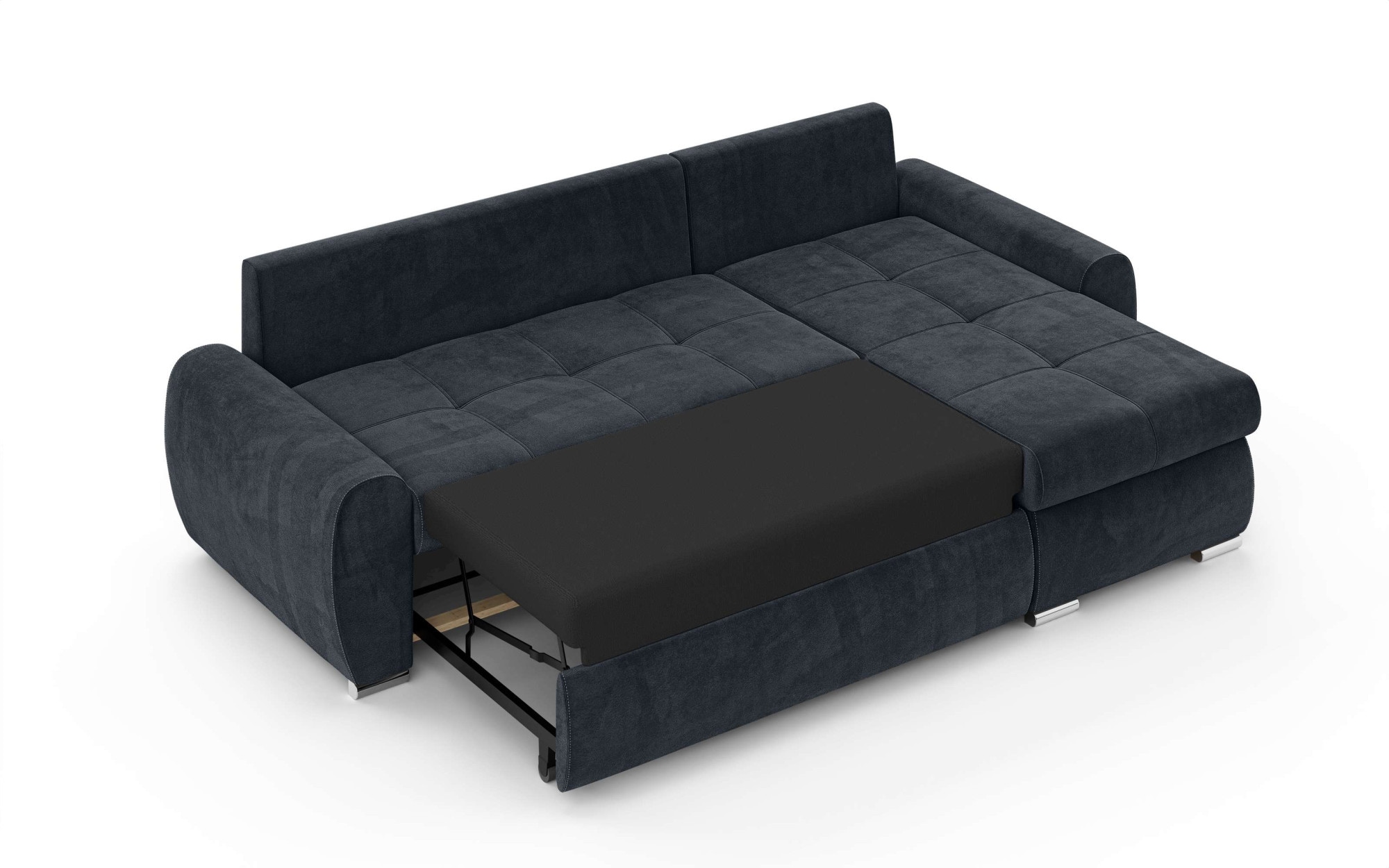 INOSIGN Ecksofa »HAVERHILL Schlafsofa mit Bettkasten, Maße B/H/T: 237/89/166 cm«, L-Form mit Recamiere links oder rechts bestellbar, Wellenunterfederung