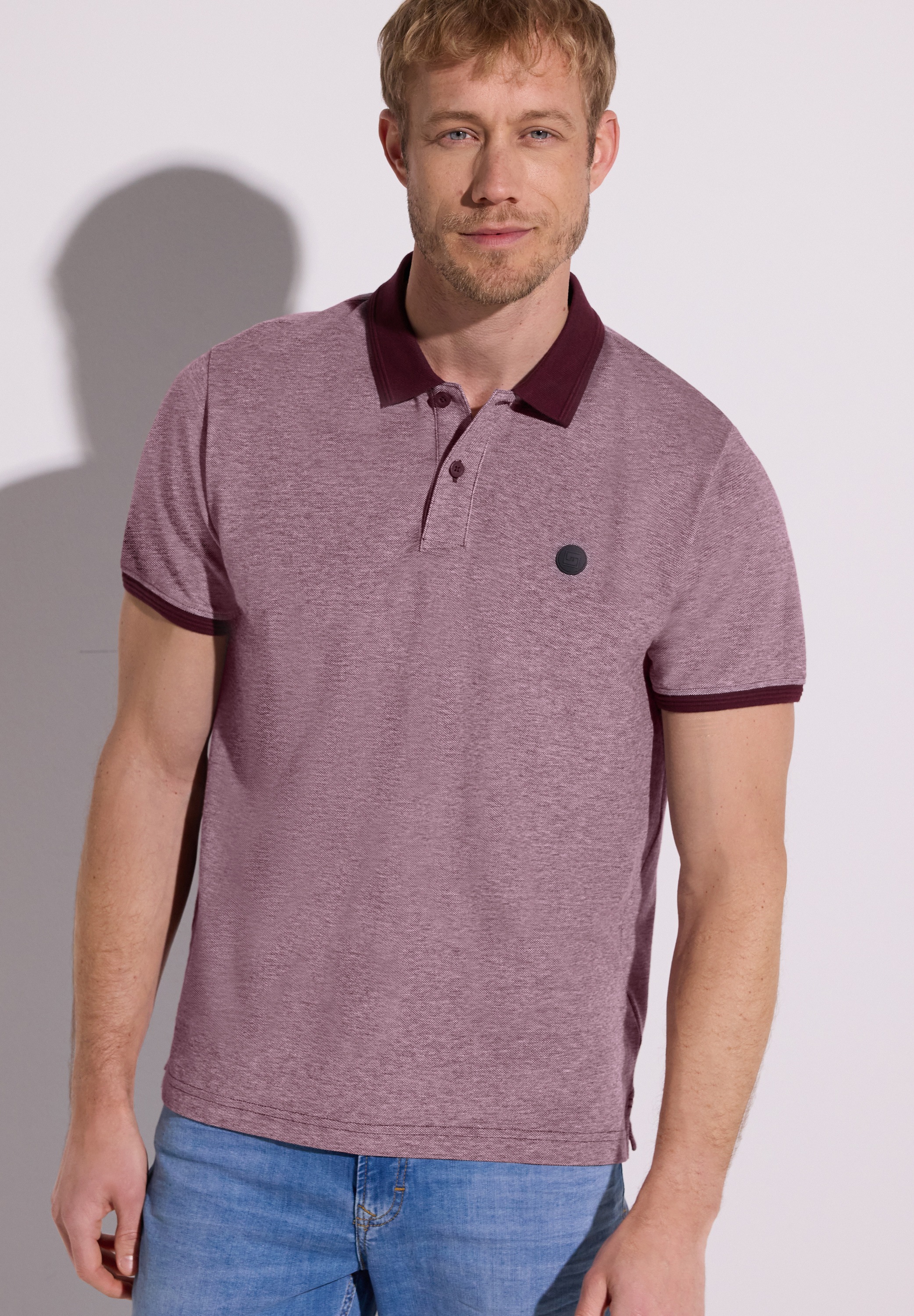 STREET ONE MEN Poloshirt mit Farbakzenten