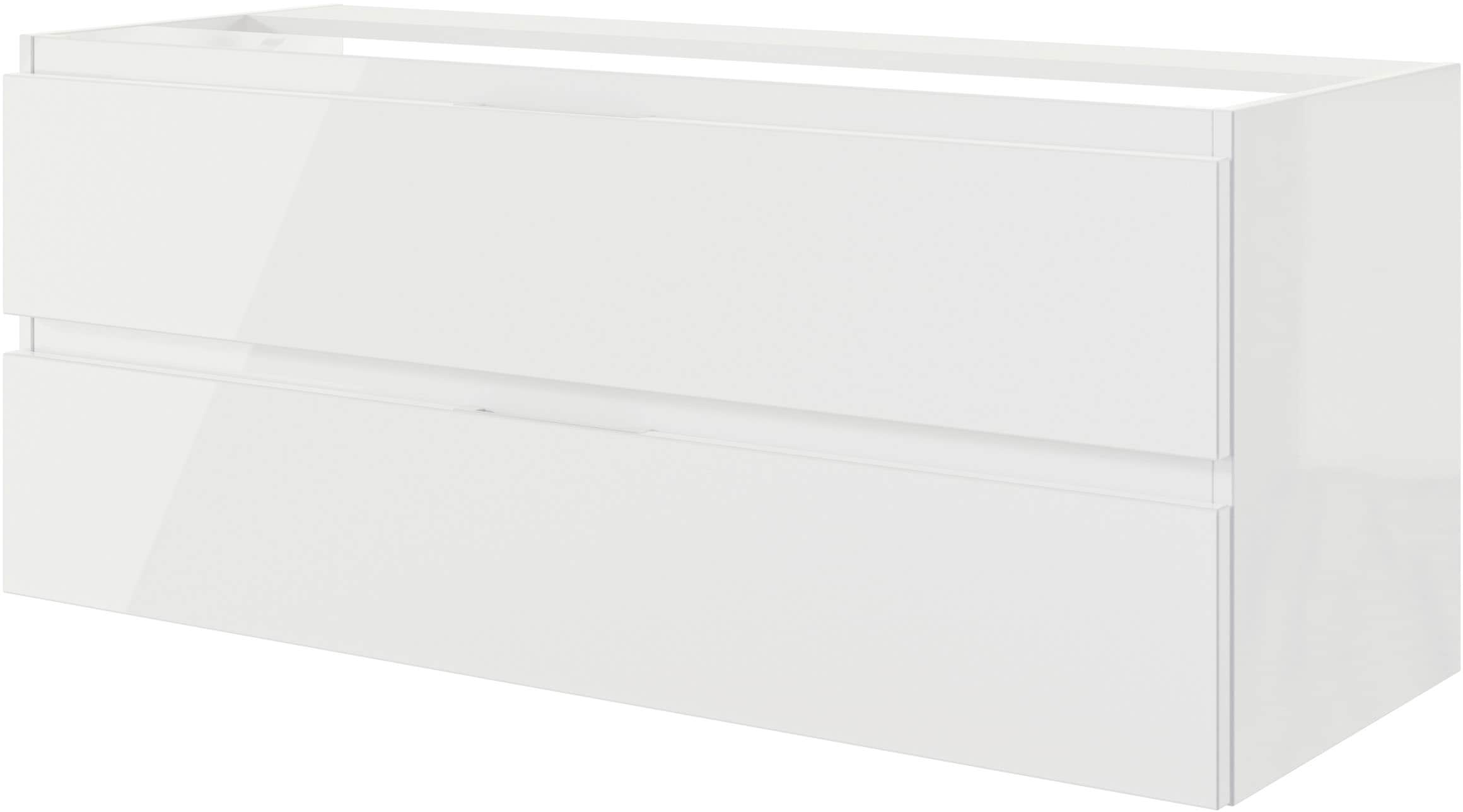 Saphir Badmöbel-Set »Serie 4035 2-teilig, Keramik-Doppelwaschtisch mit LED-Spiegel«, (Set), Doppel-Waschplatz inkl Türdämpfer, 120 cm breit, 2 Schubladen