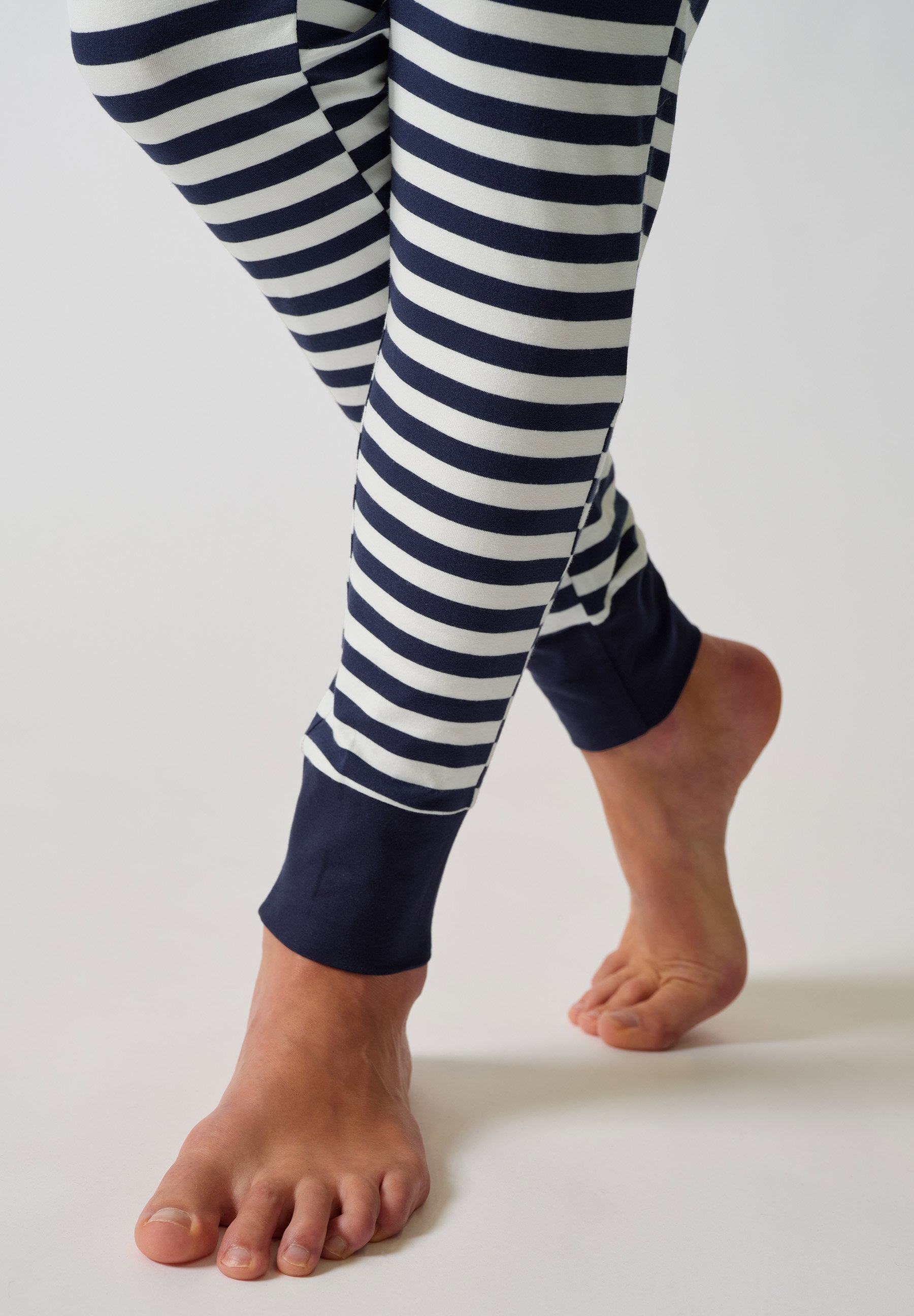 Skiny Pyjama »Night In Mix & Match« 2 tlg. mit Rundhalsausschnitt, langärmelig, breiter Bund
