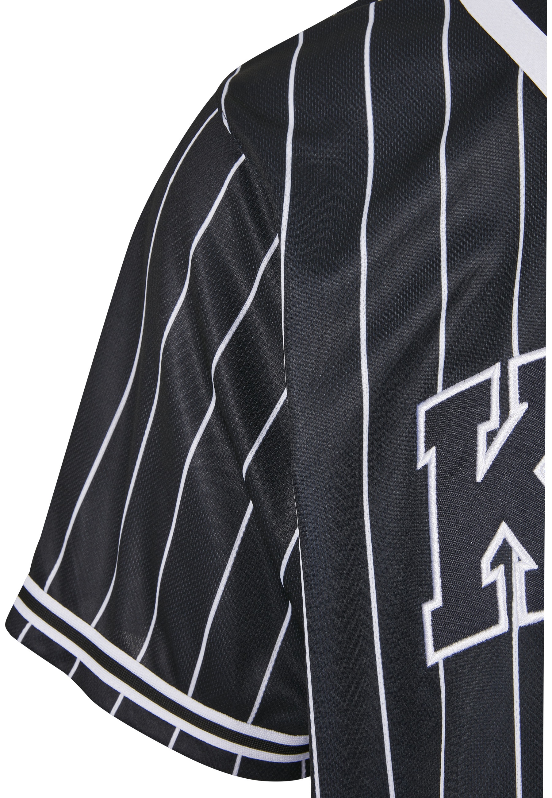 Karl Kani Kurzarmshirt »Karl Kani Herren KM221-115-1 Serif Pinstripe Baseball Shirt« 1 Stk.
