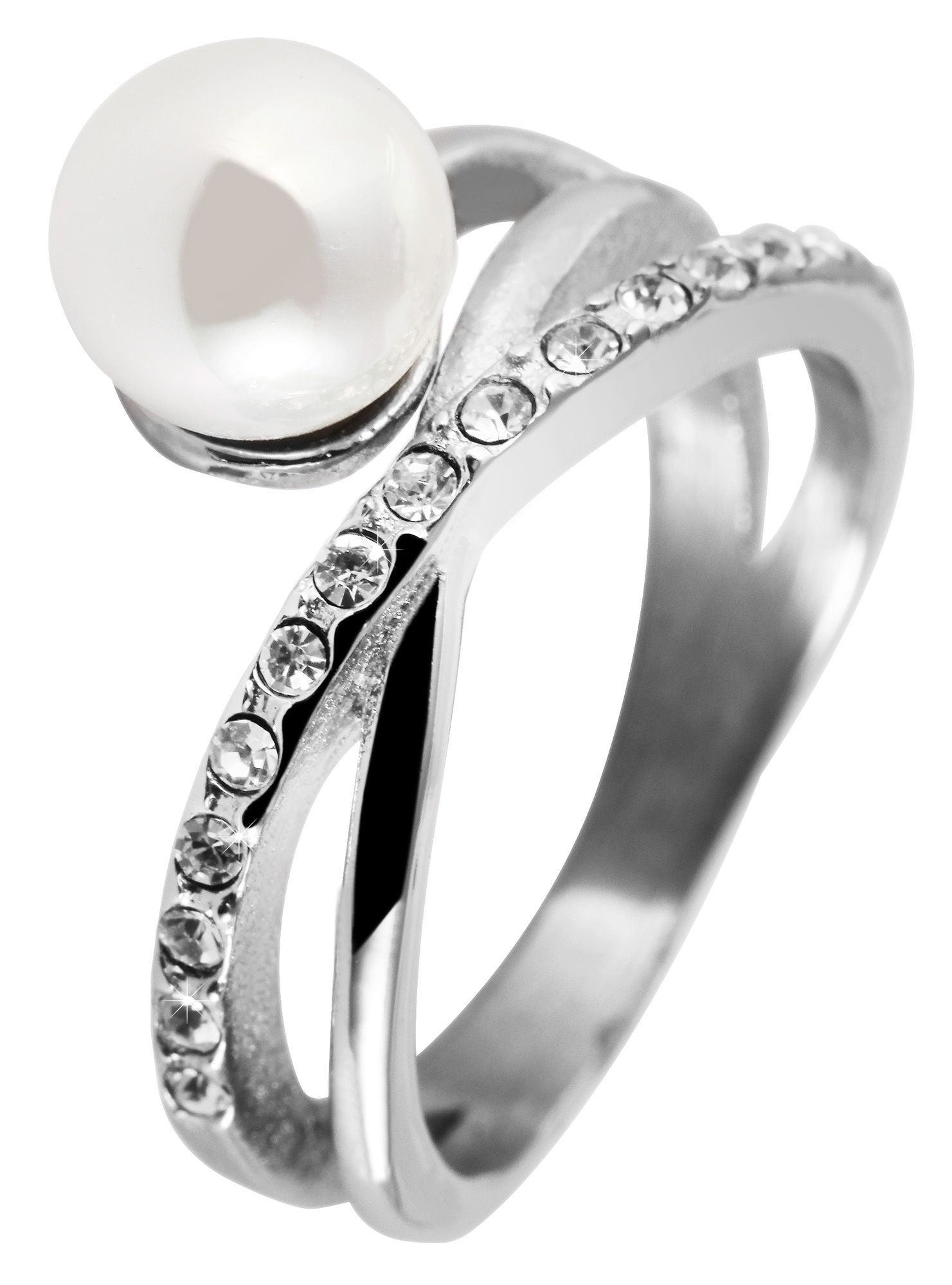 Fingerring ADELIA´S "Damen Ring aus Edelstahl" Gr. 60, silber, Fingerringe, Damen, 60, Edelstahl, Fingerring 6