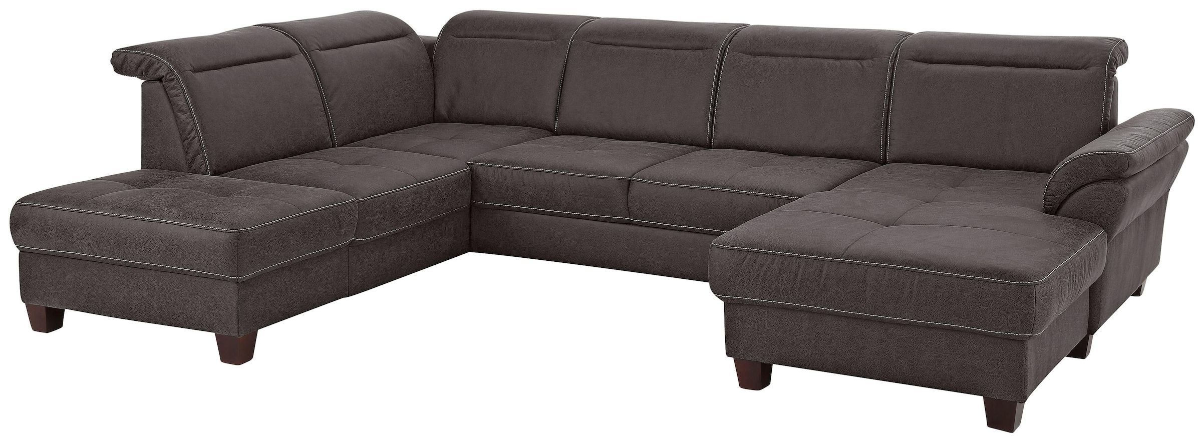 Home affaire Wohnlandschaft "Solvei U-Form" Sitztiefenverstellung und Feder günstig online kaufen