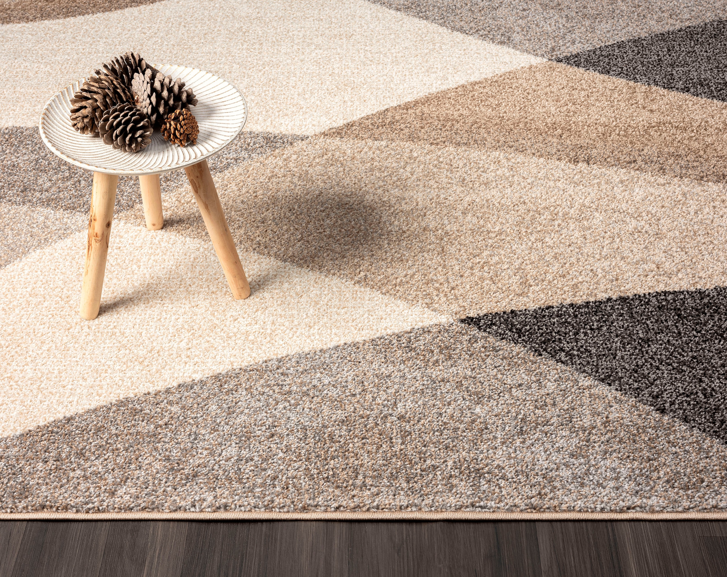 merinos Teppich »Thales Kurzflorteppich rechteckig, Konturenschnitt, | BAUR Wohnzimmer bestellen mit 6100«