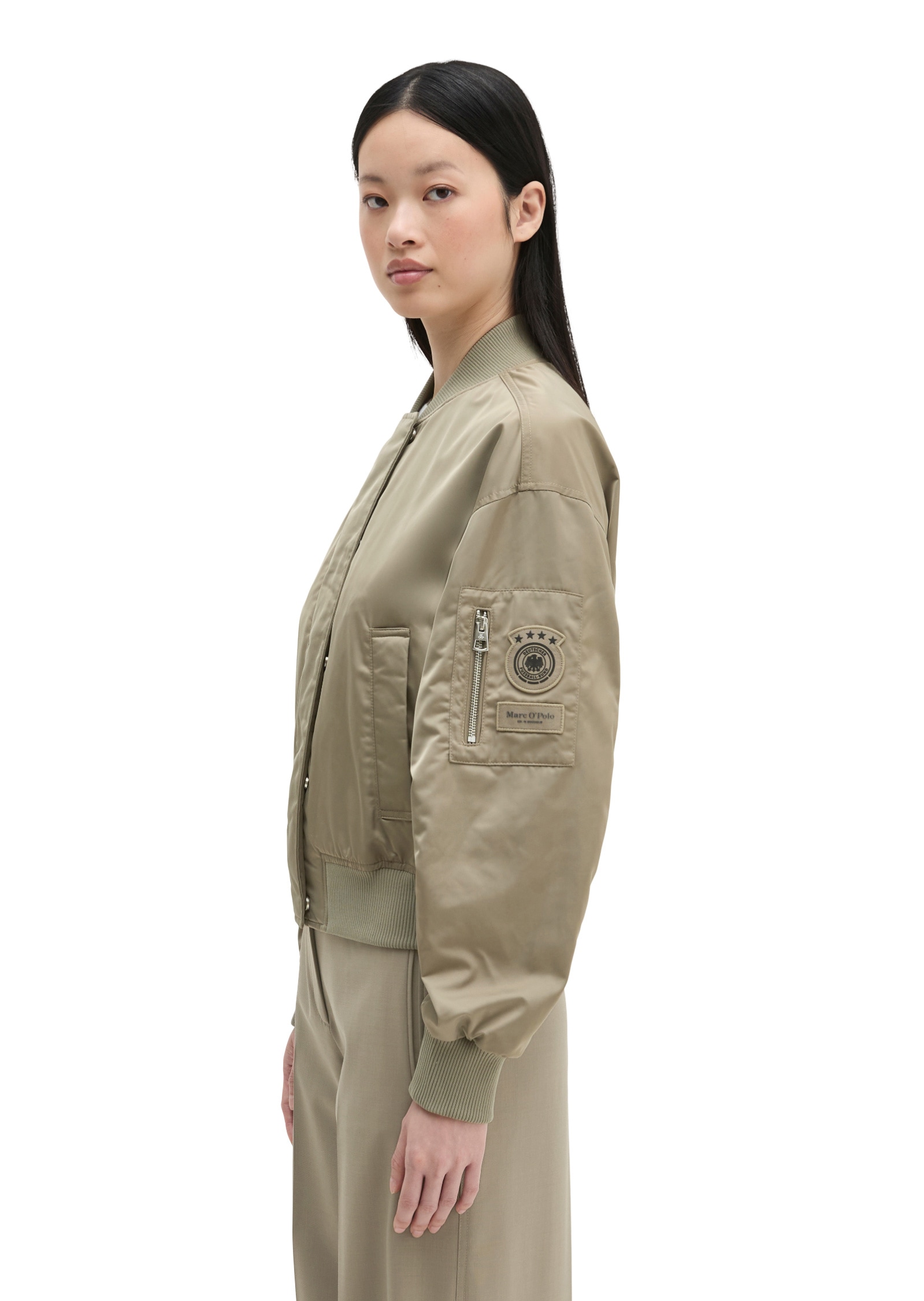 Marc O'Polo Outdoorjacke »aus recyceltem Polyester-Twill« ohne Kapuze