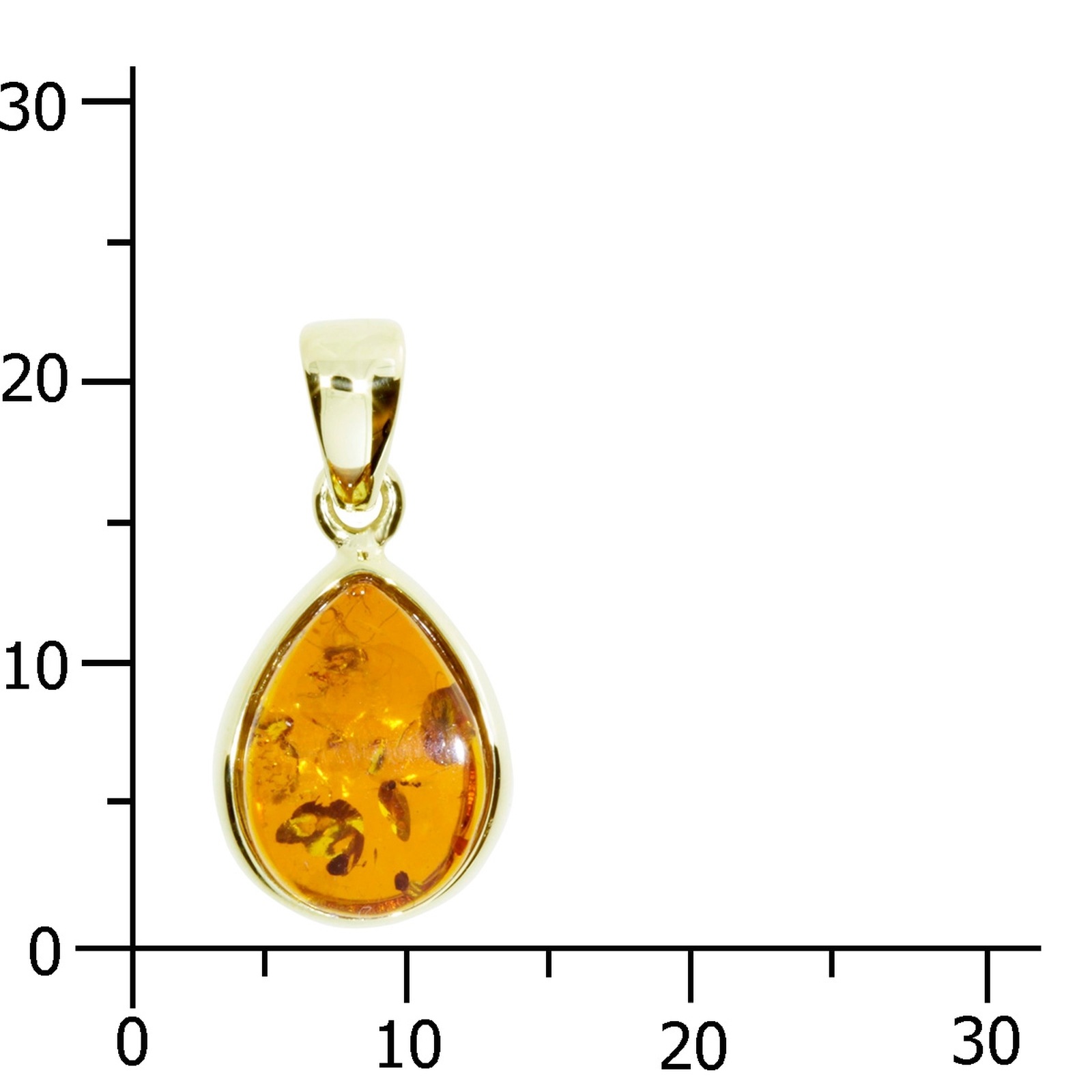 OSTSEE-SCHMUCK Kettenanhänger »- Classic 12x9 mm - Gold 585/000 - Bernstein«