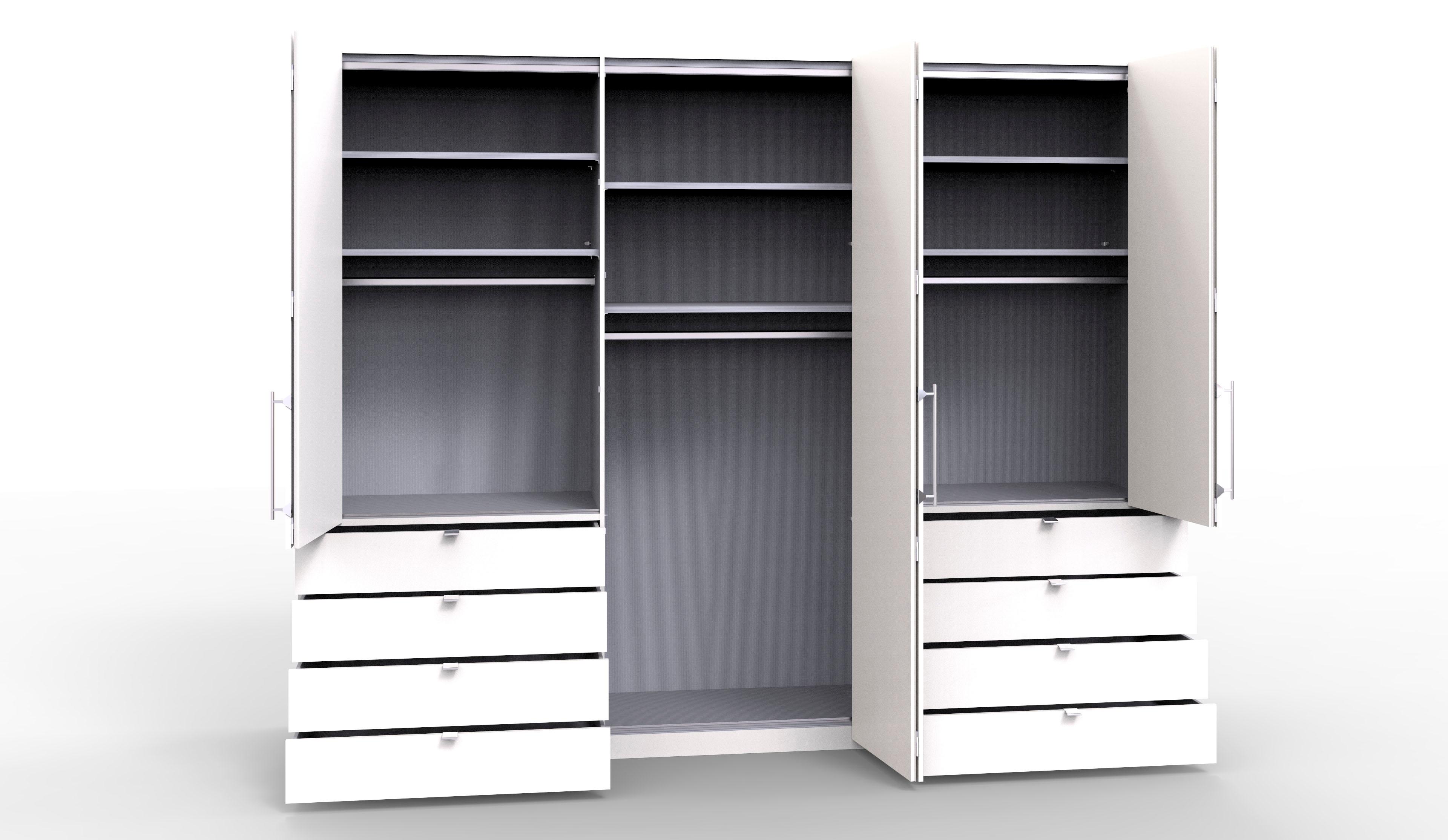 Thumbnail - WIEMANN Falttürenschrank "Loft, Kleiderschrank, Schrank, Wäscheschrank, mit Glasfront", (3 Breiten, 2 Höhen 216/236 cm a...