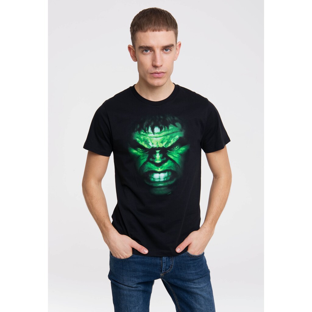 LOGOSHIRT T-Shirt »Marvel - Hulk Gesicht«, mit coolem Hulk-Frontdruck