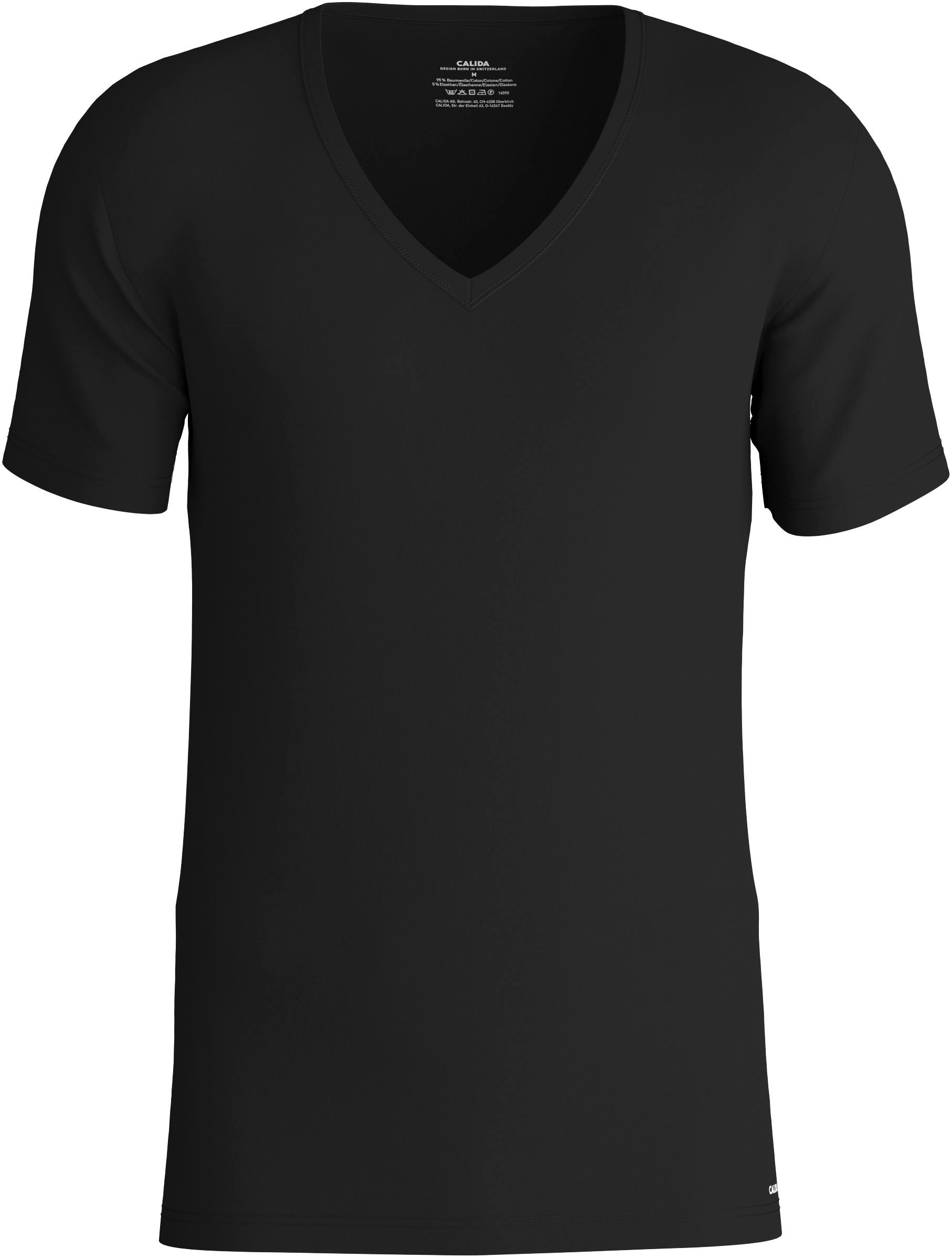 CALIDA T-Shirt "Cotton Code", V-Ausschnitt, formstabiler Single Jersey, ela günstig online kaufen