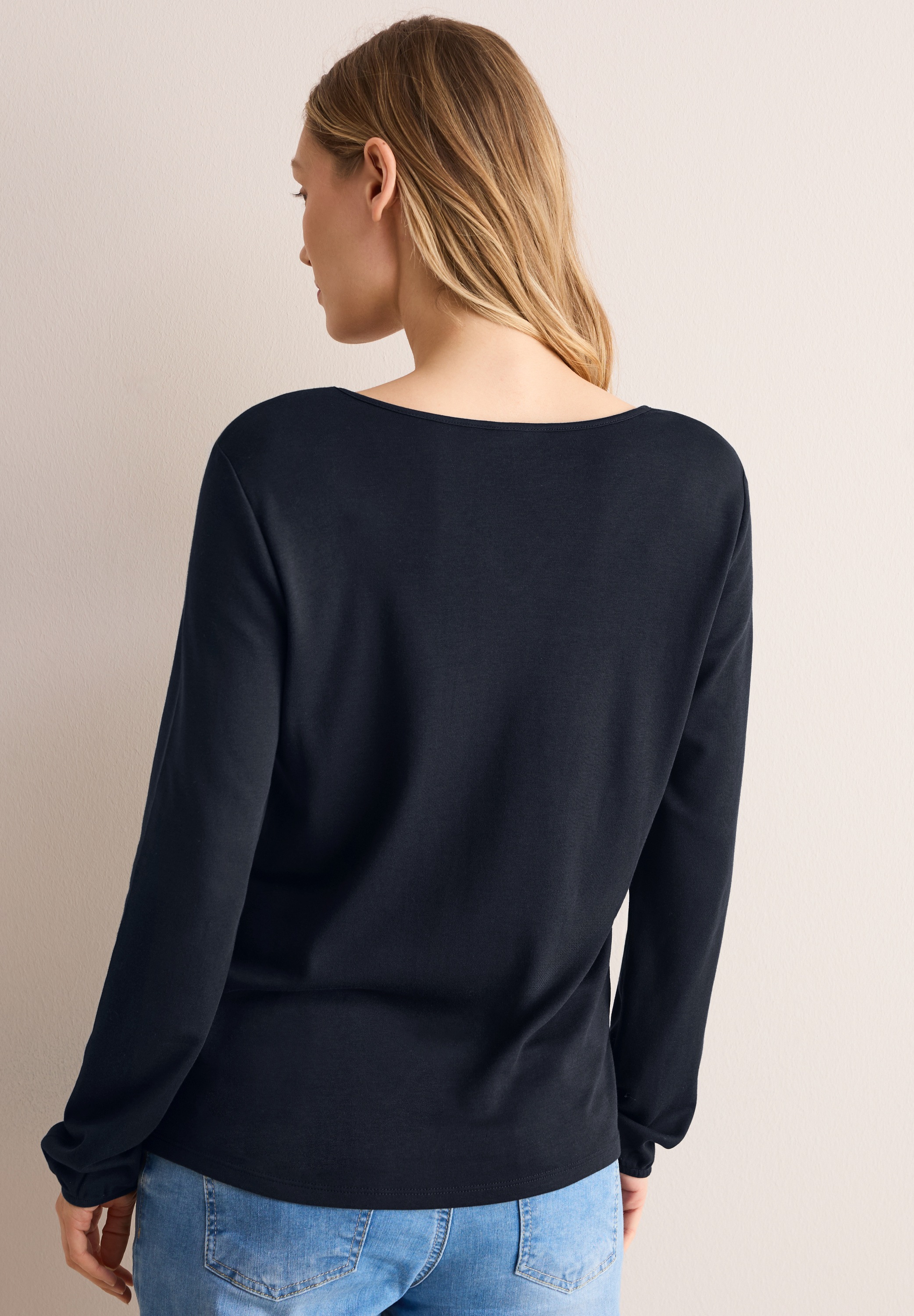 Thumbnail - Cecil Langarmshirt, aus softem Materialmix
