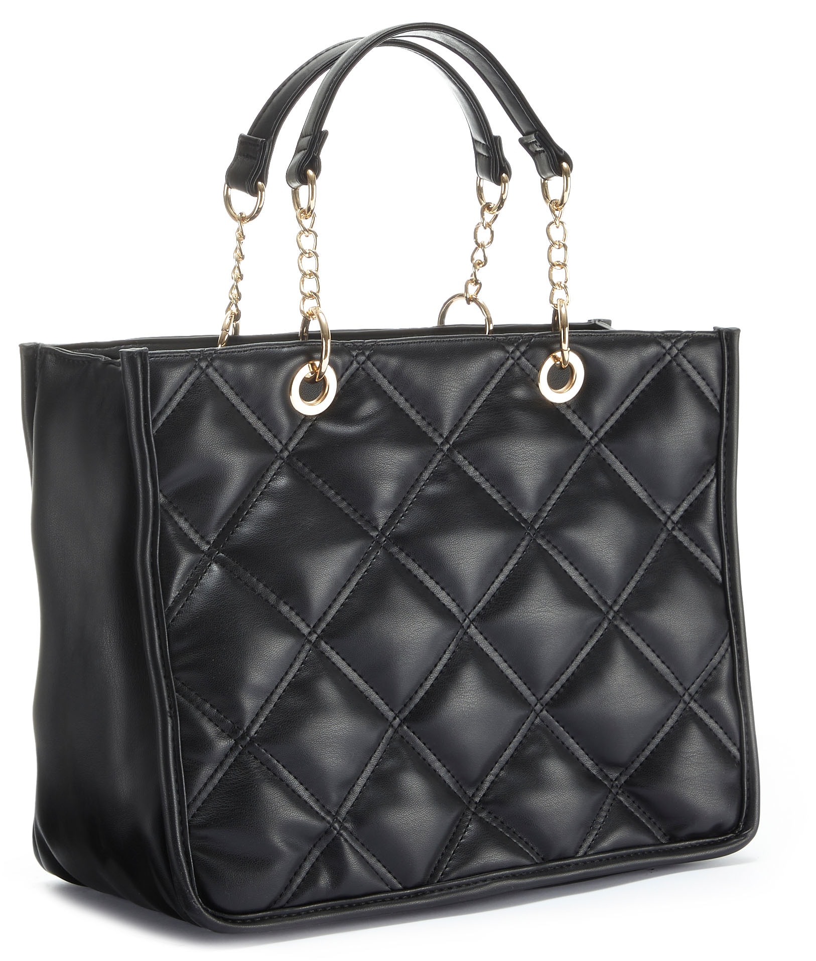 Vivance Handtasche "Henkeltasche, Schultertasche, Minibag, Damentasche" mit modischer Steppung und Ketten-Details VEGAN