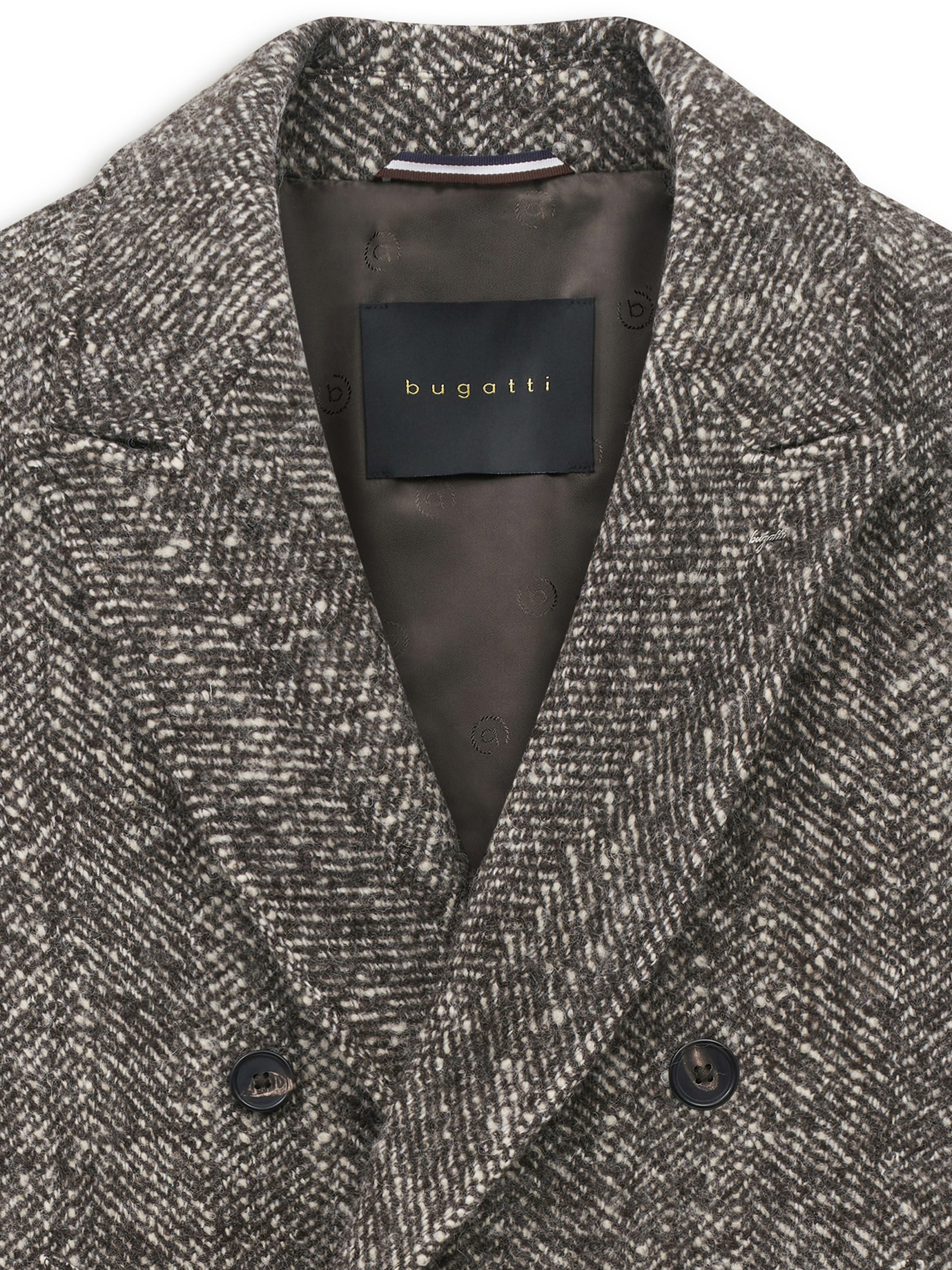 bugatti Langmantel »Modern Fit« Modern Fit Zweireihig Fischgrät Reverskragen