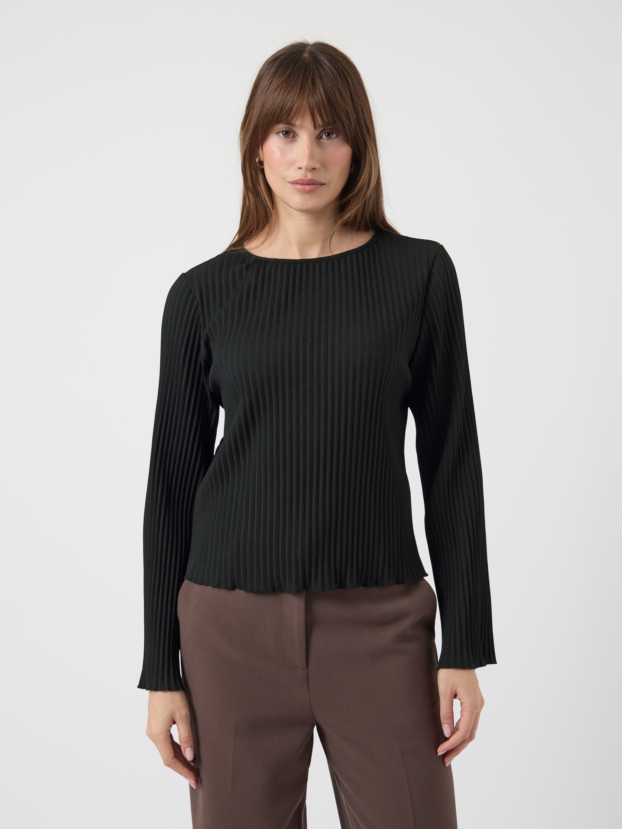 Y.A.S Plisseeshirt "YASALISA LS TOP S. NOOS" günstig online kaufen