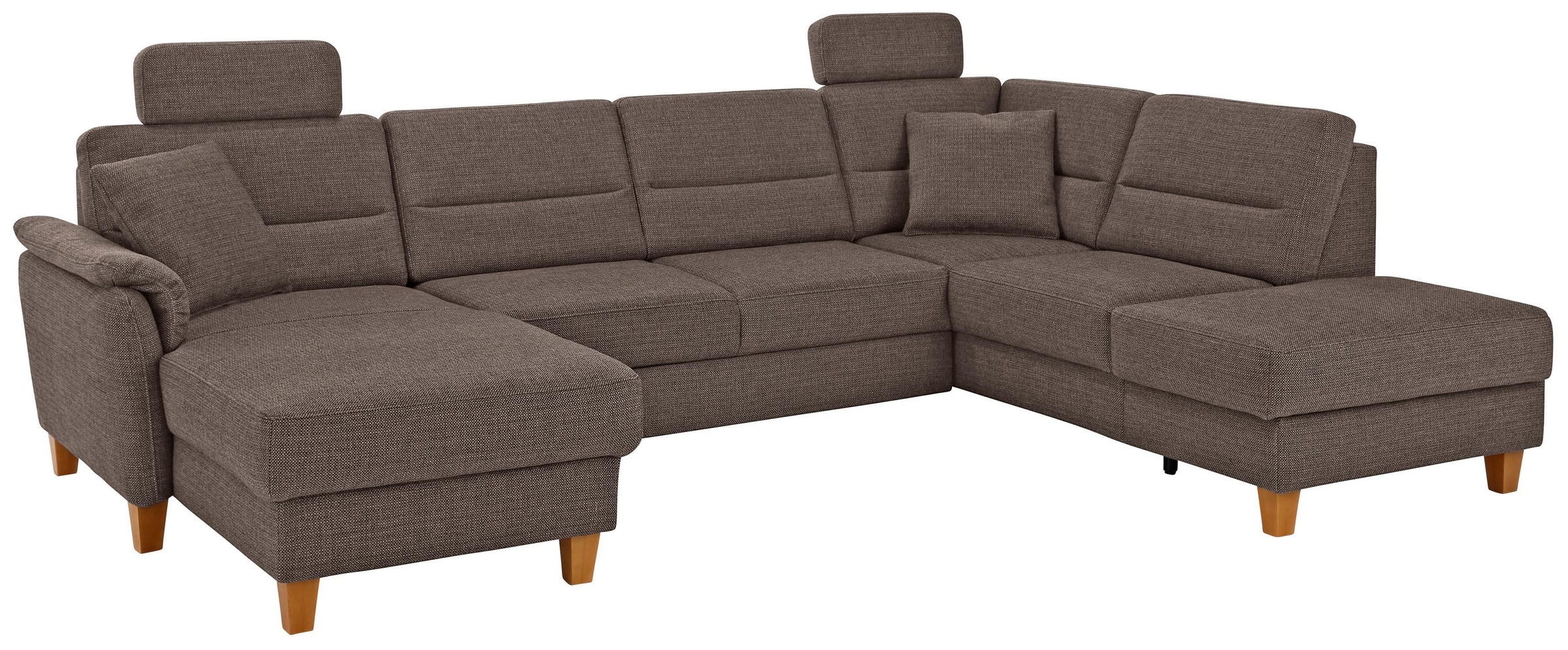 Home affaire Wohnlandschaft "Palmera U-Form, B: 308 cm" optional Bettfunkti günstig online kaufen