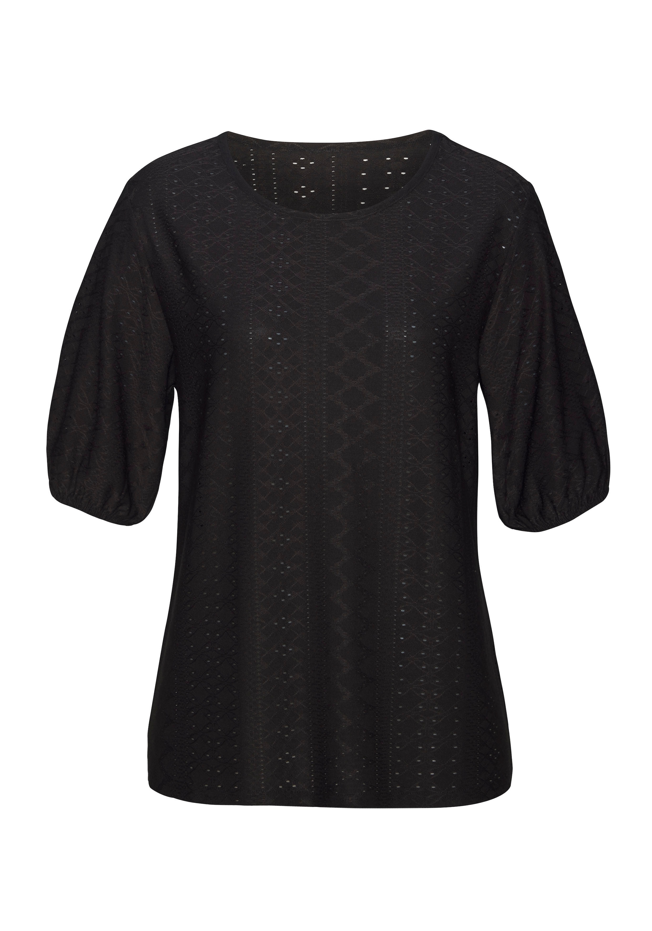 Vivance Kurzarmshirt »mit Lochstickerei«, (2er-Pack), aus pflegeleichter Qualität