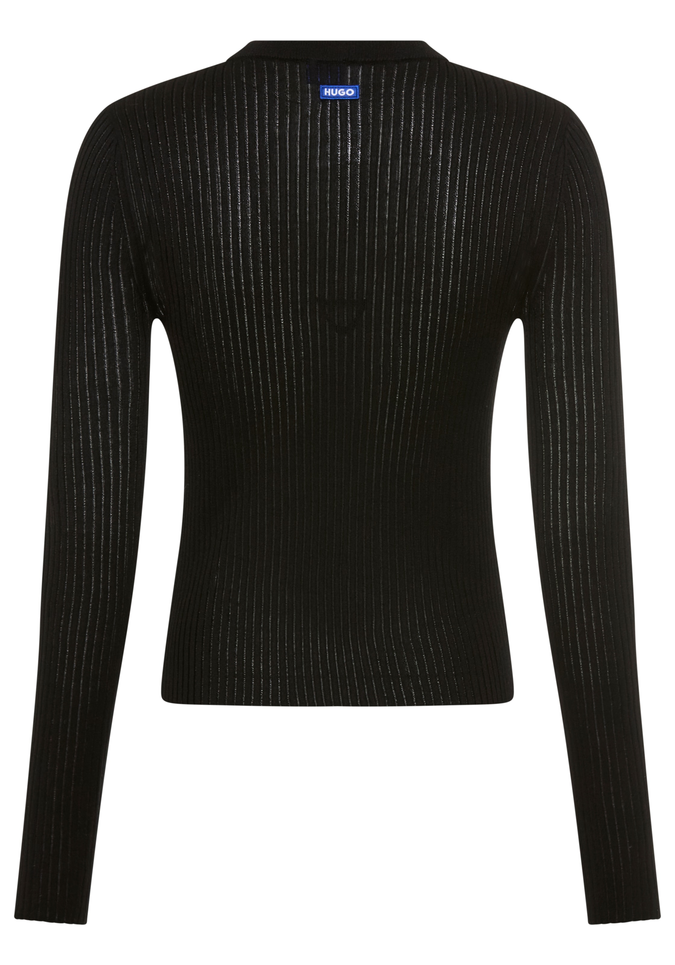 HUGO Blue Rundhalspullover »Somya« Rippstrick im Viskosemix