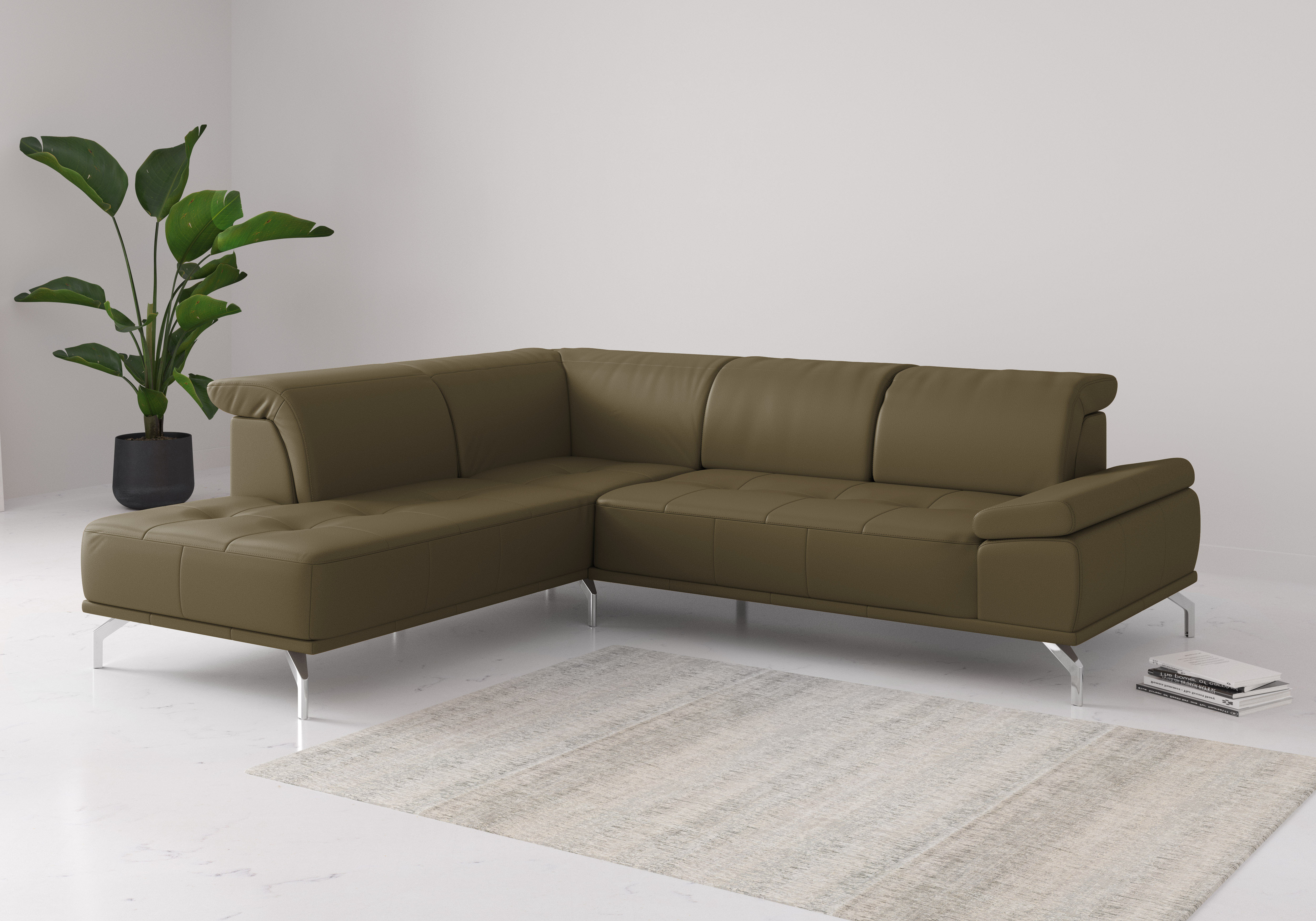 OTTO home Ecksofa "Caluna" Inkl.Sitztiefenverstellung, wahlweise mit Kopf- und Armteilverstellung