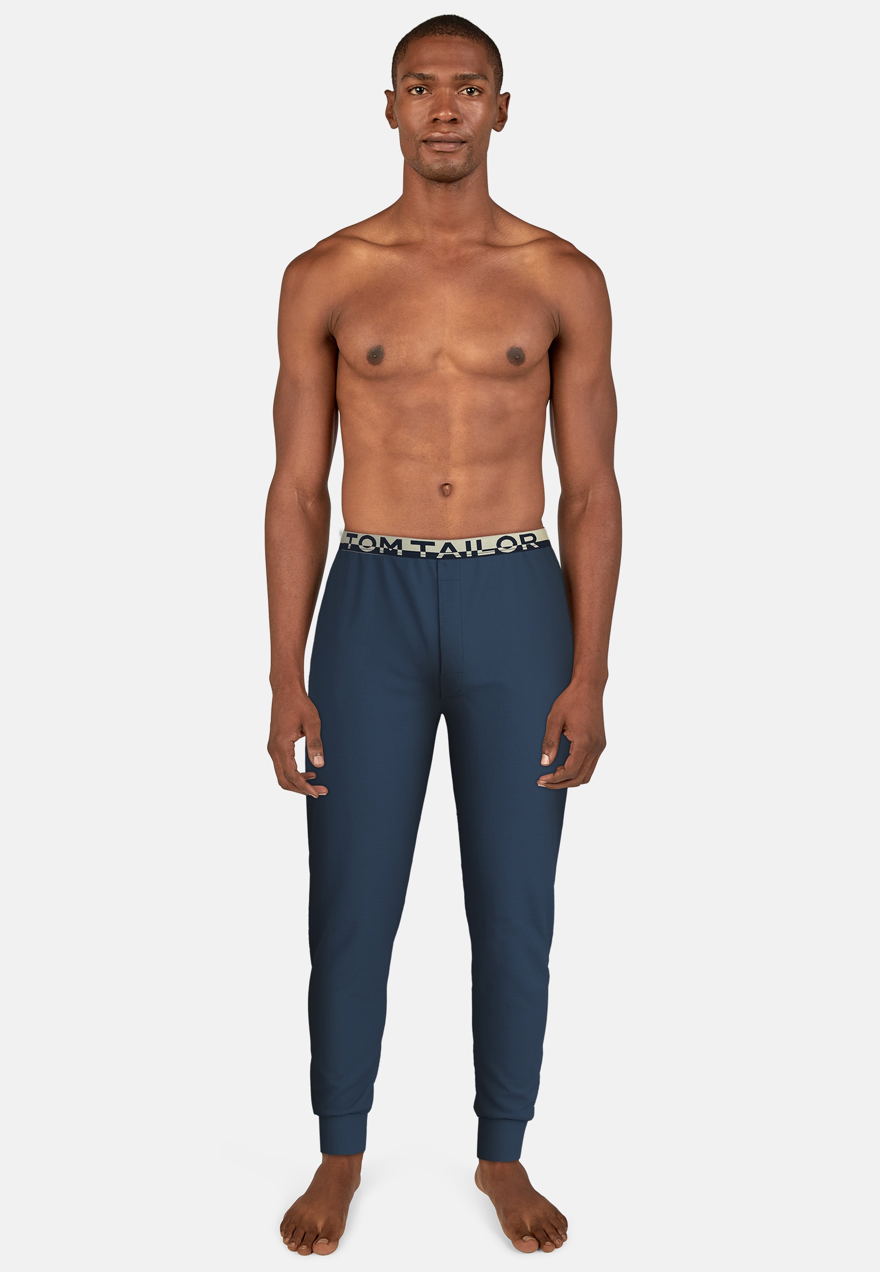 TOM TAILOR Pyjamahose "Brügge" Logobund, schmaler Fit, Seitentaschen, atmun günstig online kaufen