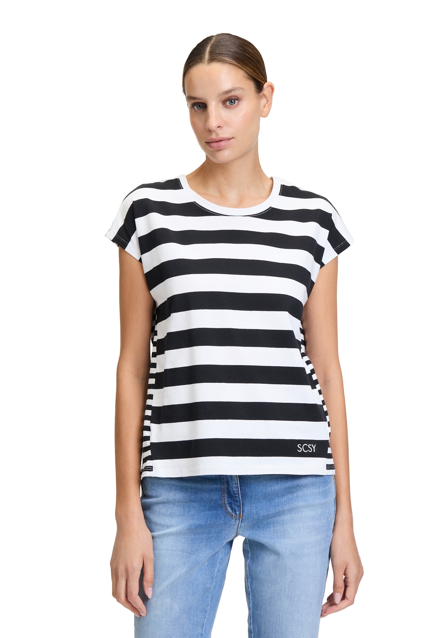 Betty Barclay Kurzarmshirt "Betty Barclay Damen Basic Shirt mit Streifen", günstig online kaufen