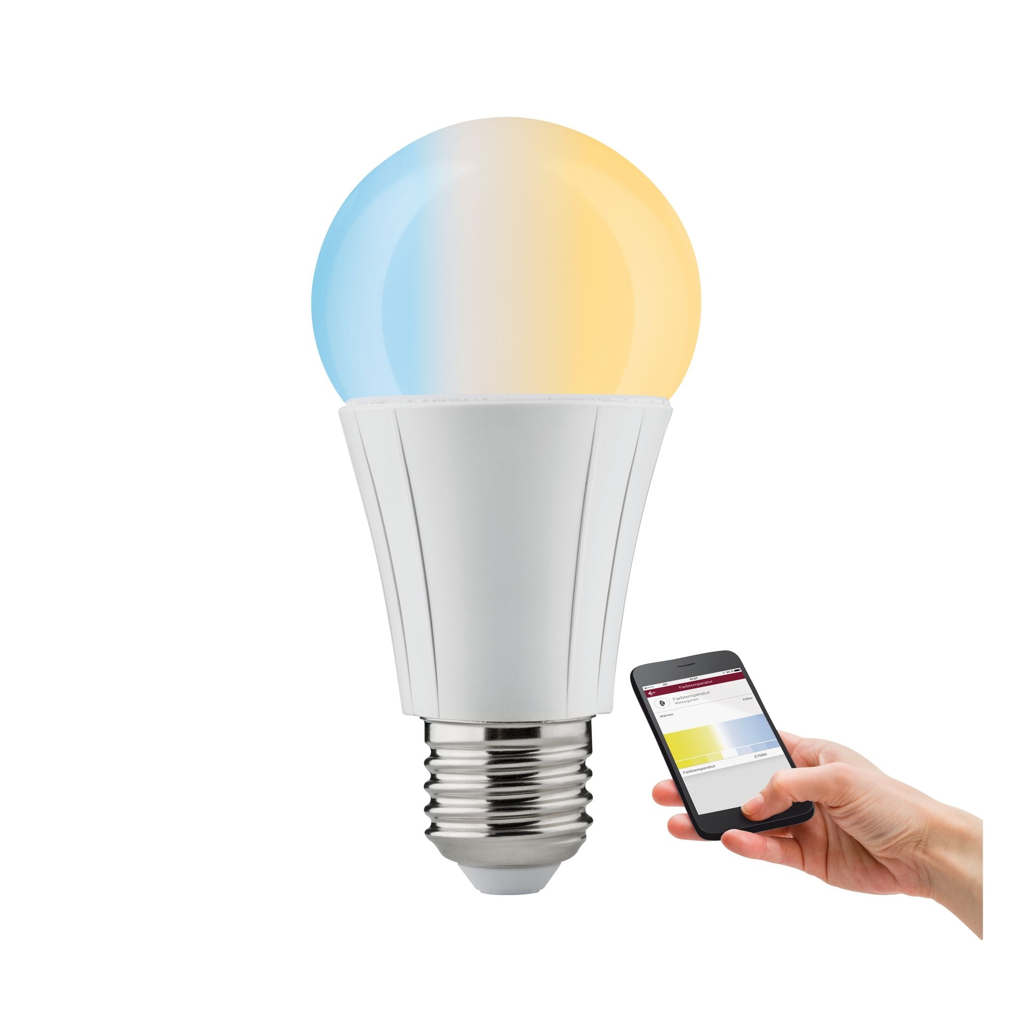 LED Glühlampe Tunable White E27 dimmbar 8,5W Soret Smart LED-Leuchtmittel, Tageslichtweiß