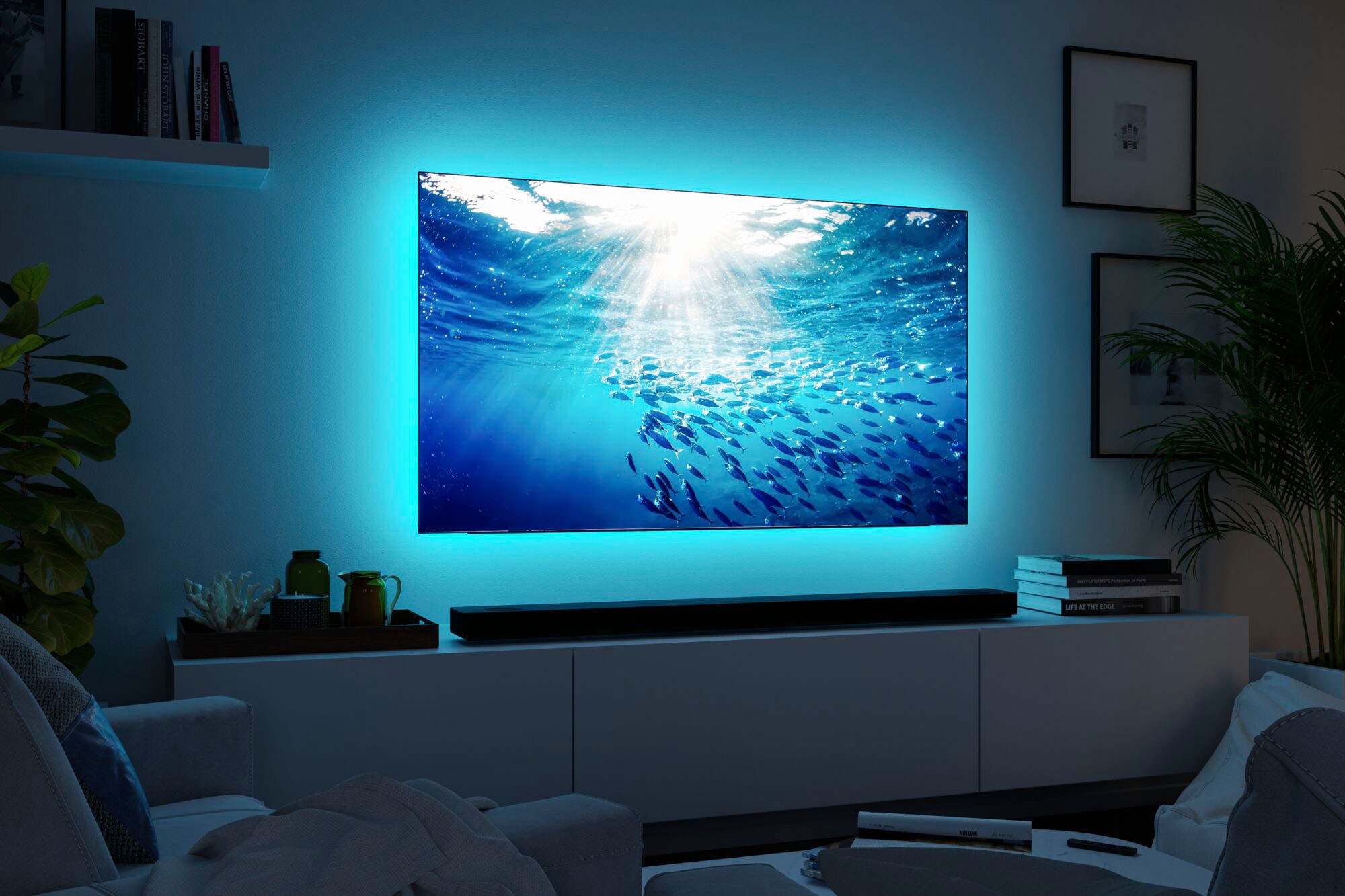 Paulmann LED-Streifen »MaxLED 250 TV Comfort Basisset 55 Zoll 3,6m Dynamic RGB 20,5W 277lm/m«, 1 St.-flammig, Basisset