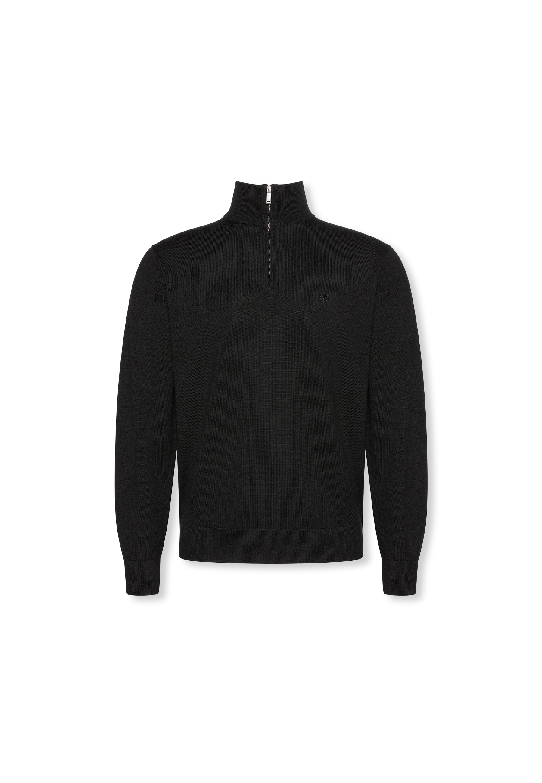Calvin Klein Stehkragenpullover »LS 100% MERINO QZ 14GG«, Mit Rundhalsausschnitt, regular fit