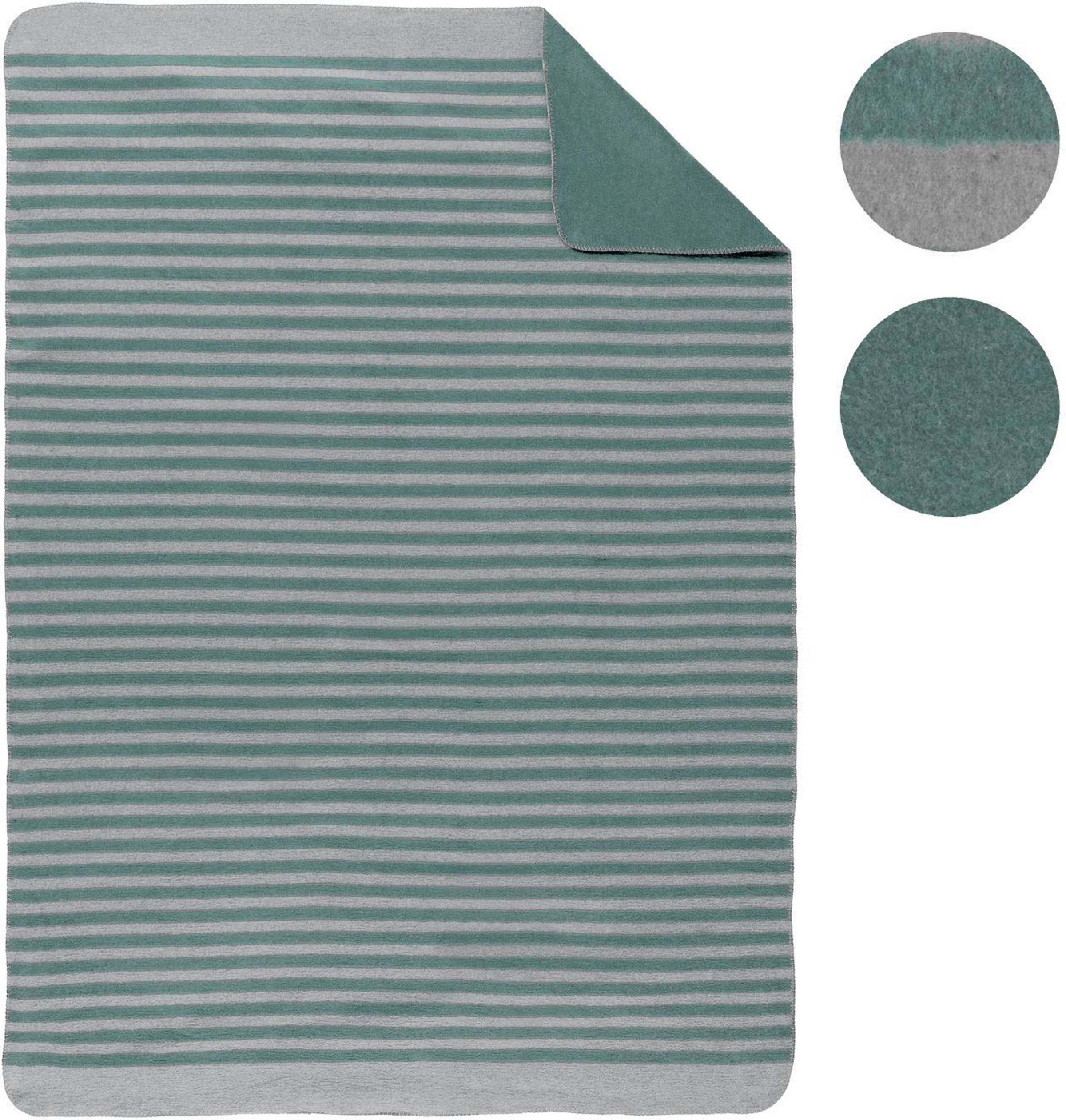 Thumbnail - Biberna Wohndecke "Aras" weiche Wohndecke mit Wendefunktion und Melangeoptik, Made in Germany