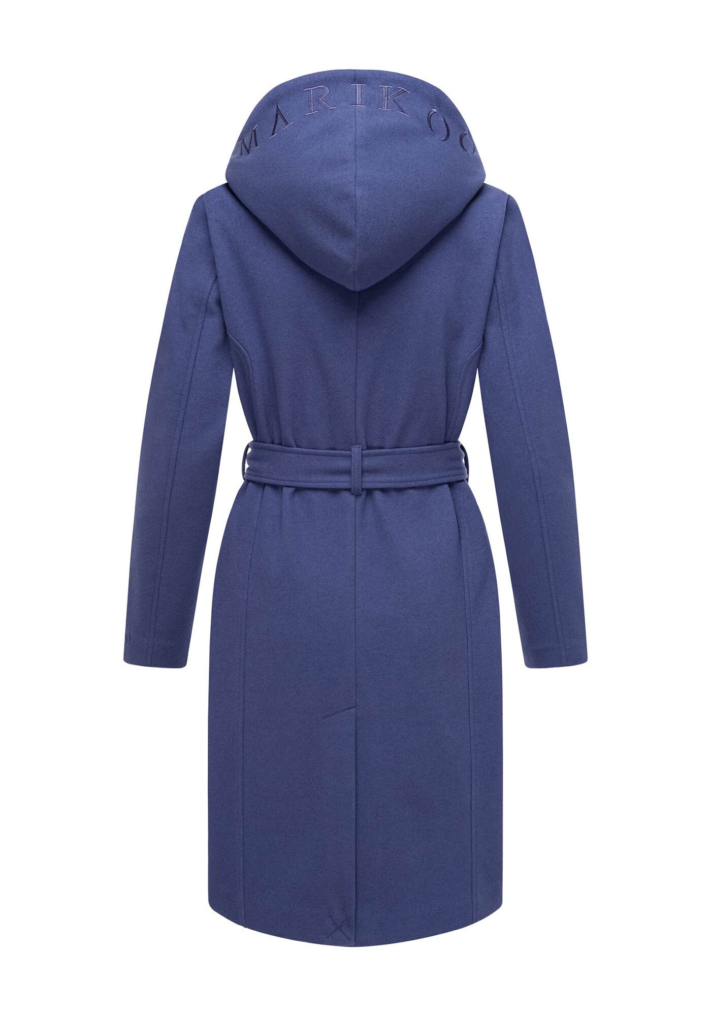 Marikoo Kurzmantel »Kailii«, Eleganter Wickel Mantel mit Taillengürtel und Oversized Hood Kapuze