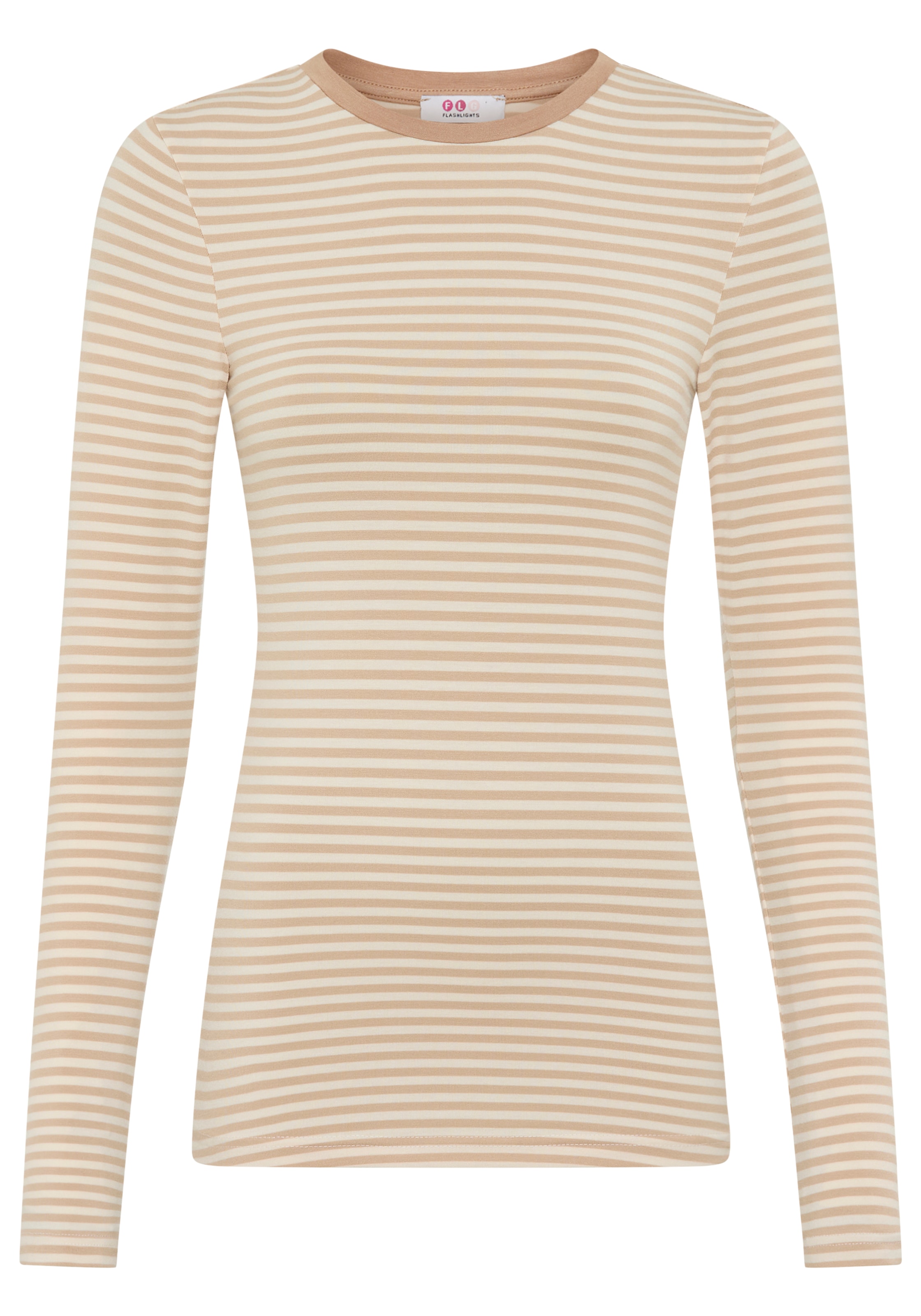 Flashlights Longsleeve hüftlange Schnittform, mit Rundhalsausschnitt, gestreifte Optik