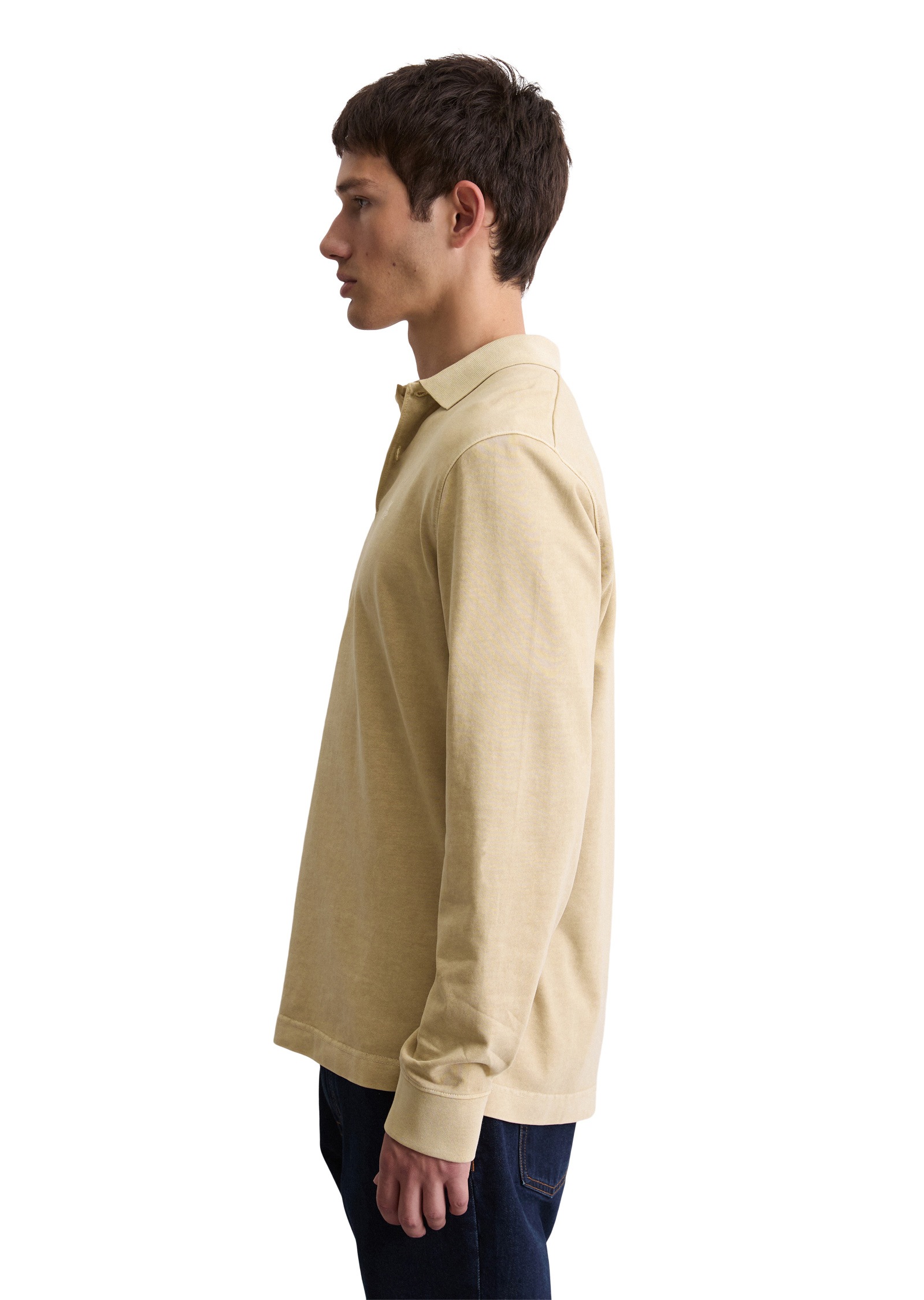 Marc O'Polo Langarm-Poloshirt »aus reiner Bio-Baumwolle«