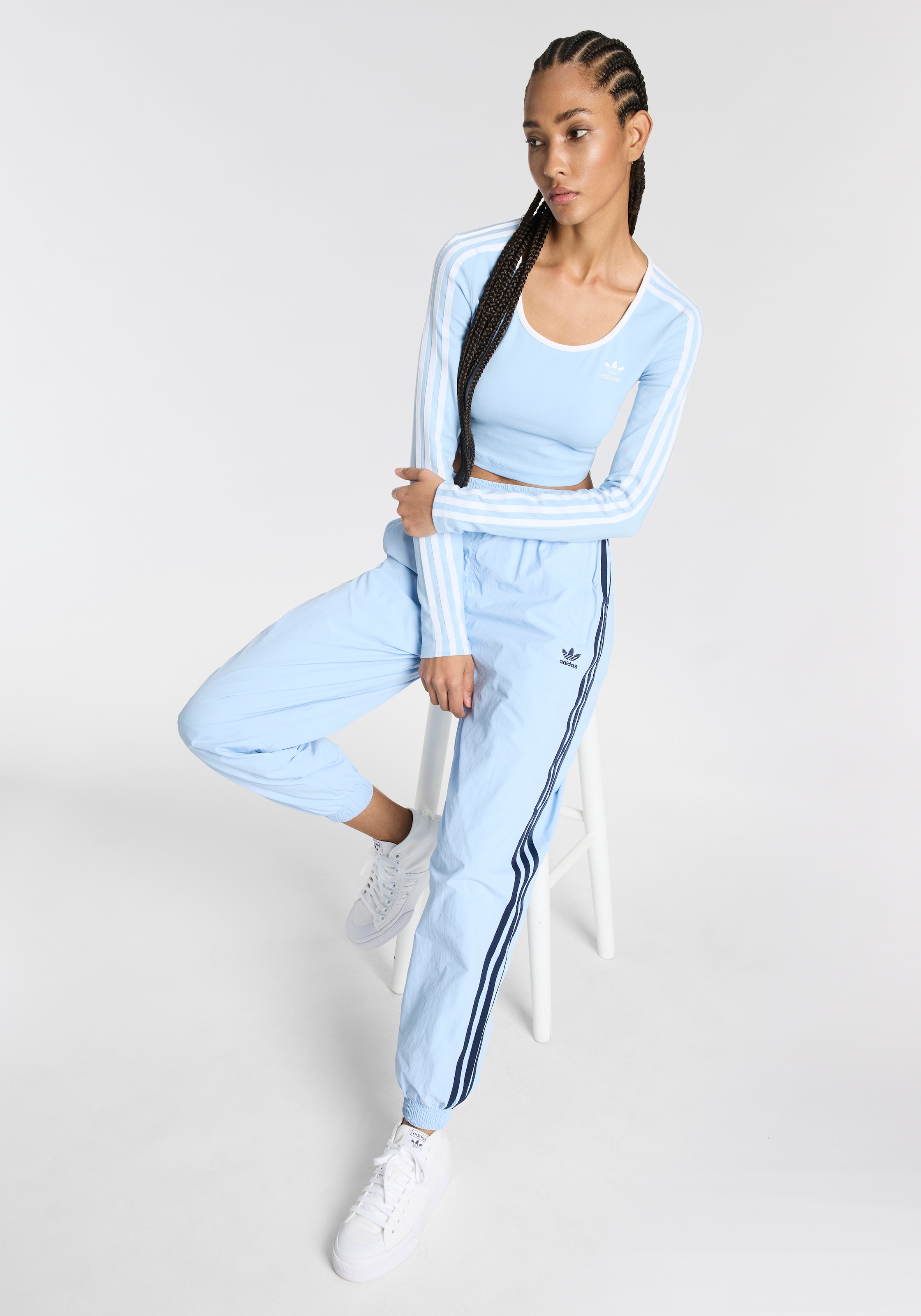 adidas Originals Langarmshirt »3S LS CROP«