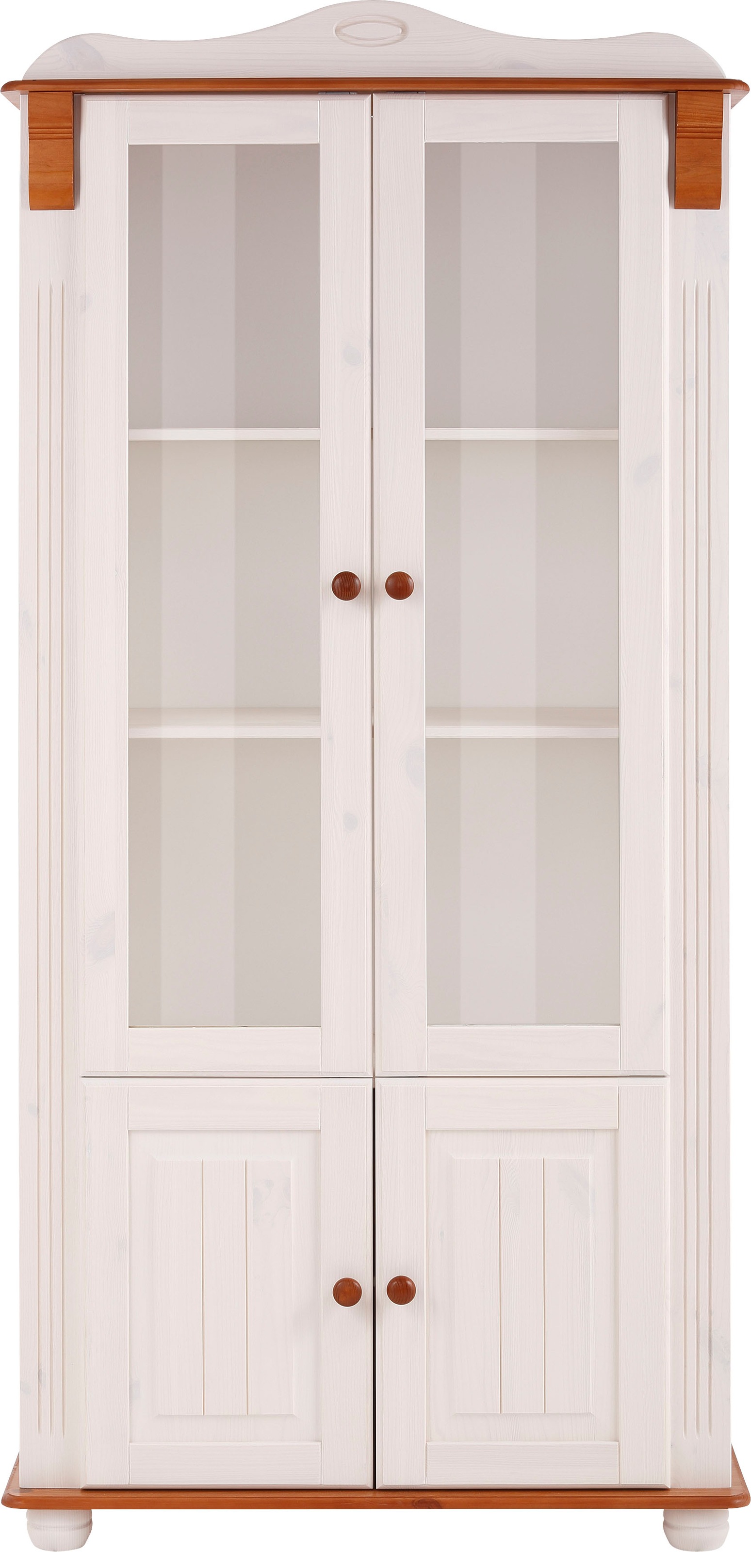 Home affaire Vitrine "Adele", 4-türig, Höhe 185 cm, mit Glaseinsätzen, aus günstig online kaufen