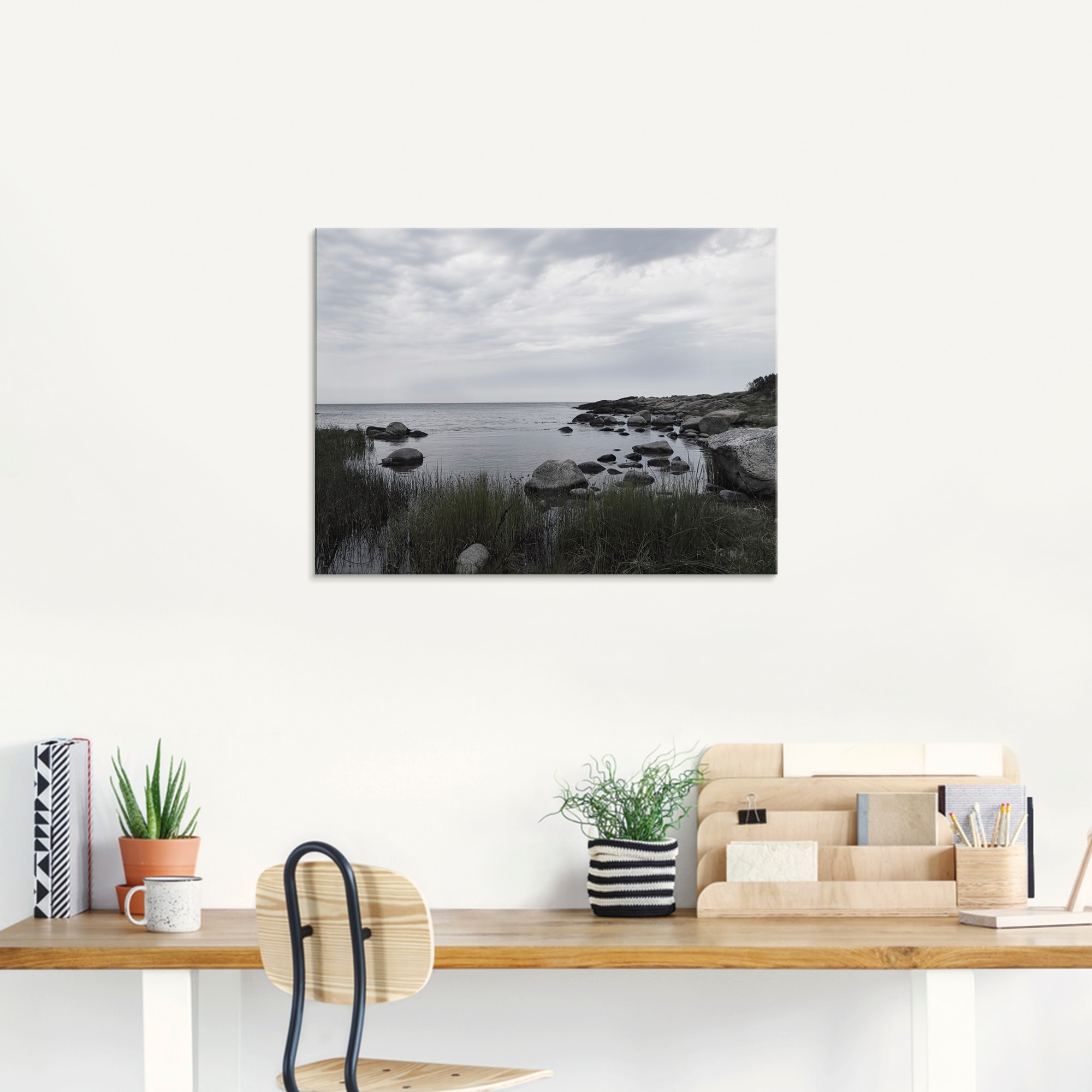 Artland Glasbild »Einsame Bucht am Meer«, Gewässer, (1 St.), in verschiedenen Größen