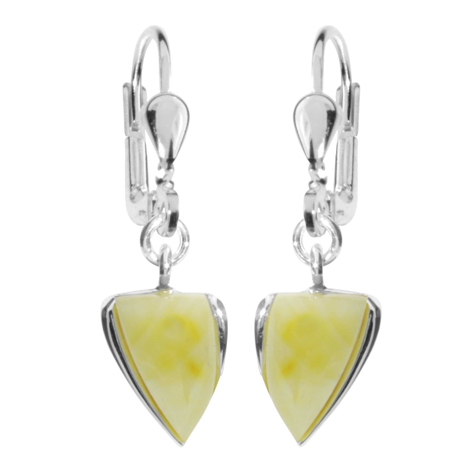 OSTSEE-SCHMUCK Damen Paar Ohrhänger "Ostsee-Schmuck Ohrhänger Lara Ohrhänger Lara", 29x8mm, Silber 925 (Sterlingsilber), weiß, Silber 925