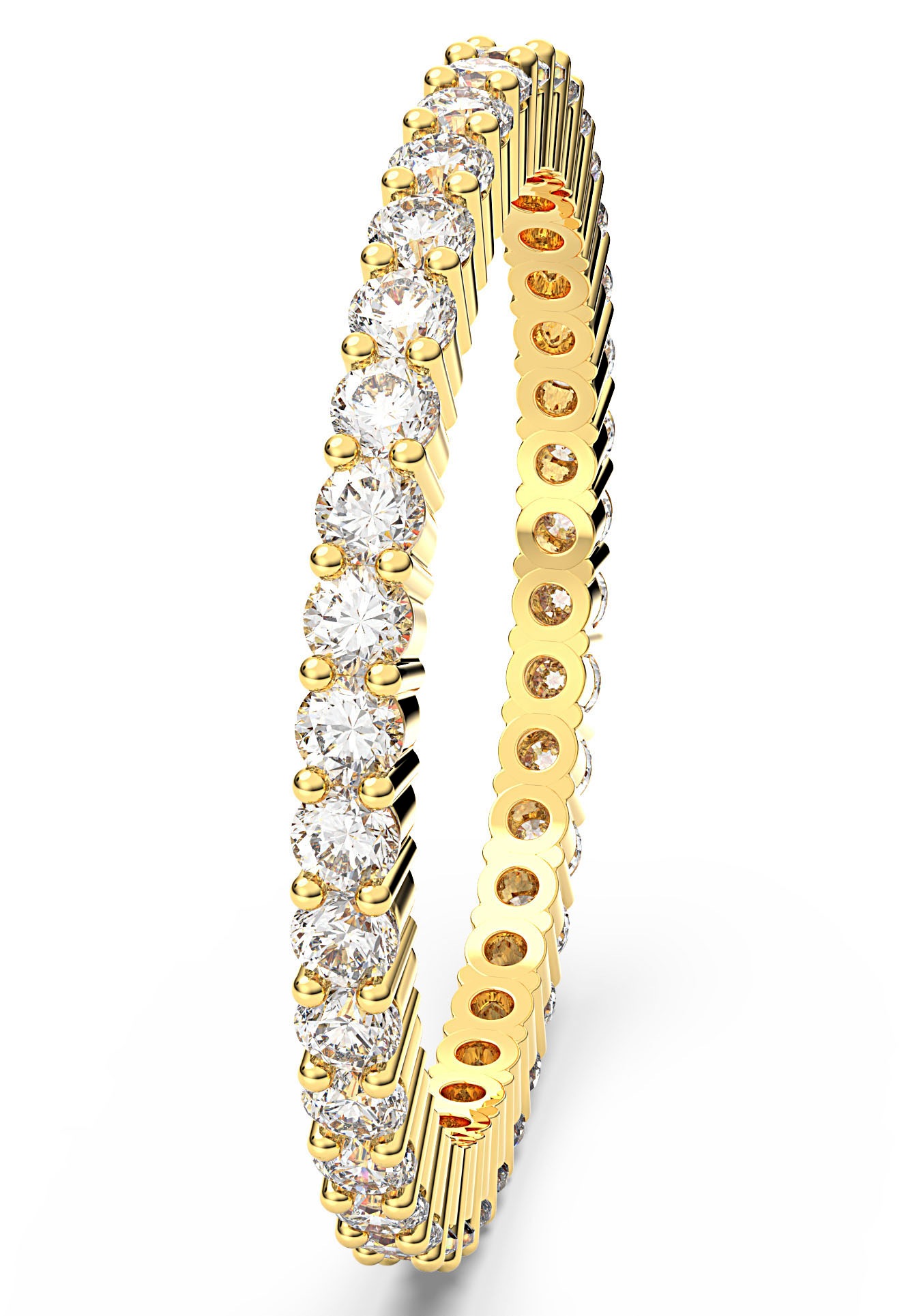 Swarovski Matrix Vittore Ring White Gold-Tone Size 55 2