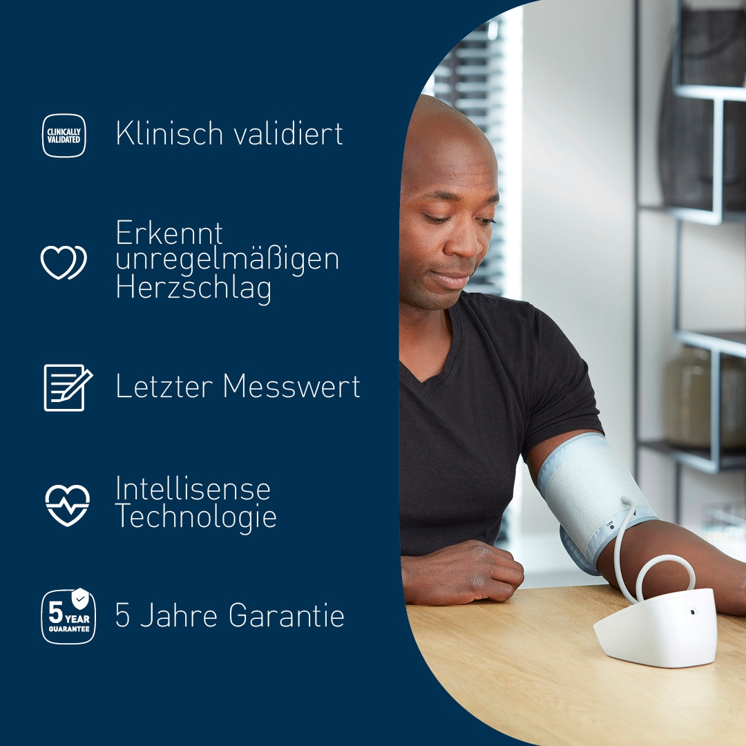 Omron Blutdruckmessgerät »X2 Basic« klinisch validierte Genauigkeit mit nur einem Knopfdruck