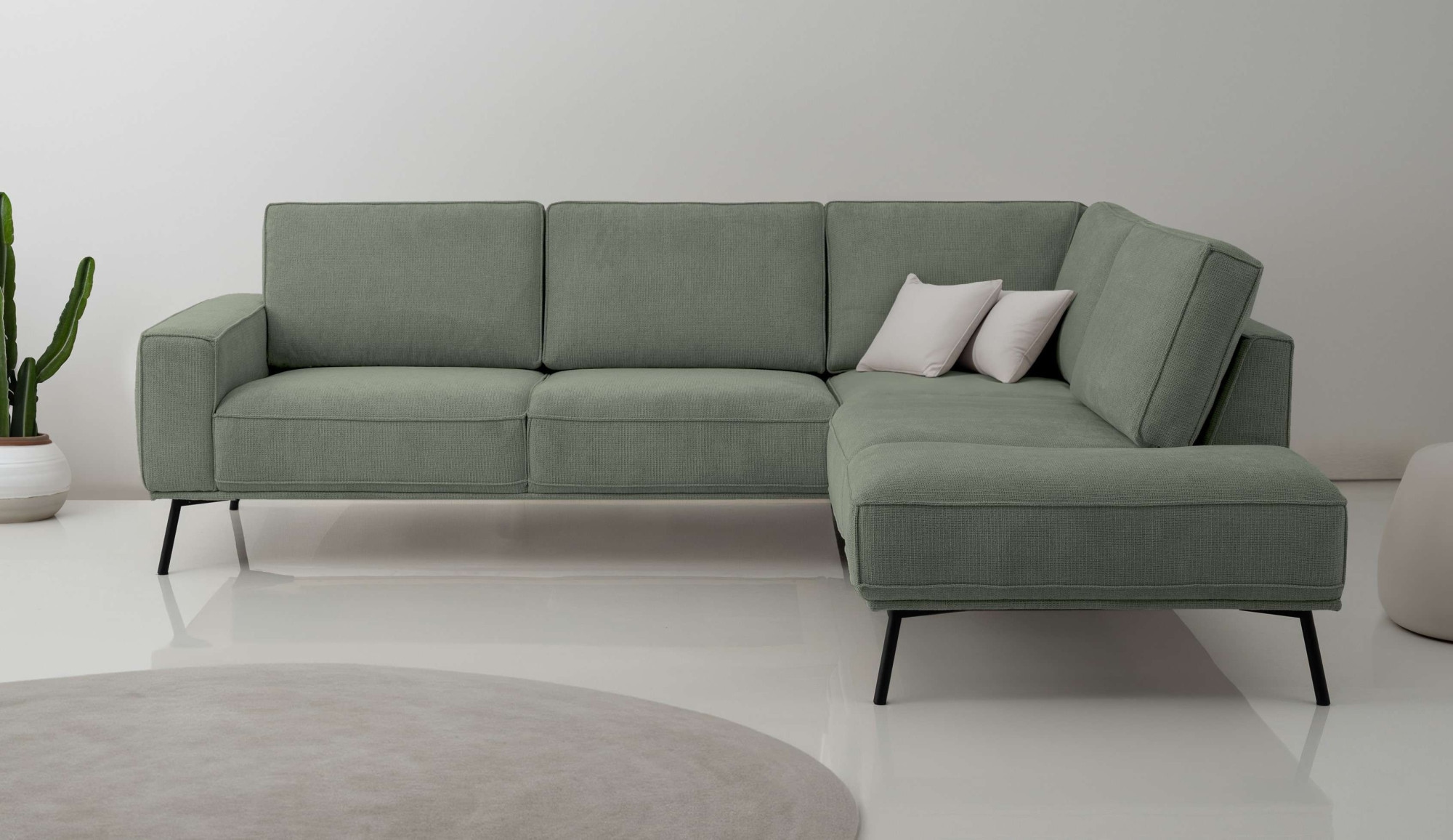 OTTO home Ecksofa "Vosby" 260 cm, Chenille, mit dekorativer Kedernaht, Well günstig online kaufen