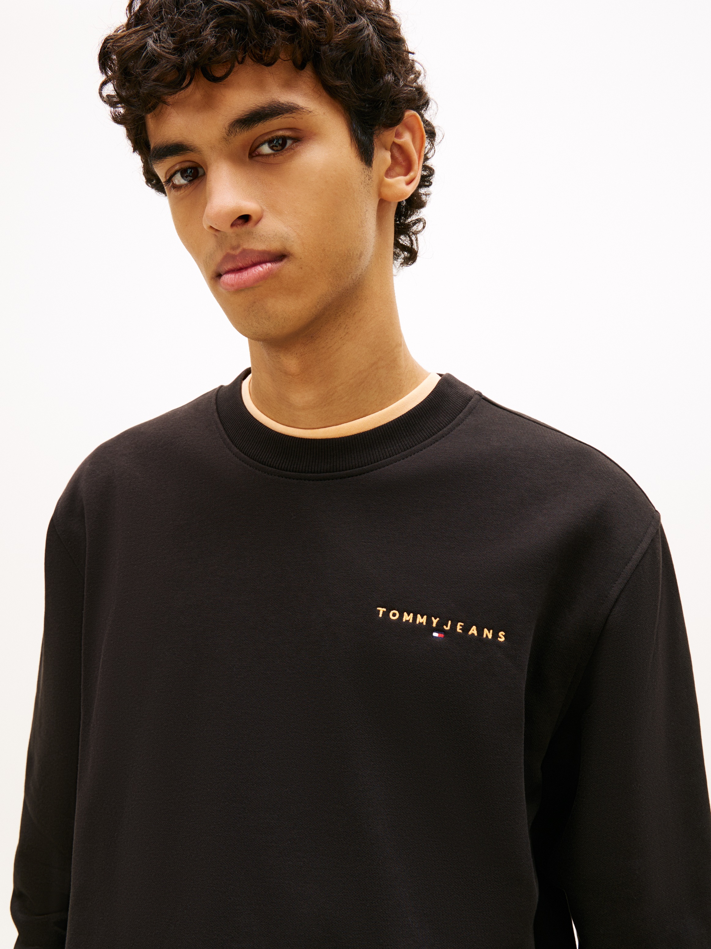 Tommy Jeans "TJM REG LINEAR CREW EXT", mit Logostickerei günstig online kaufen