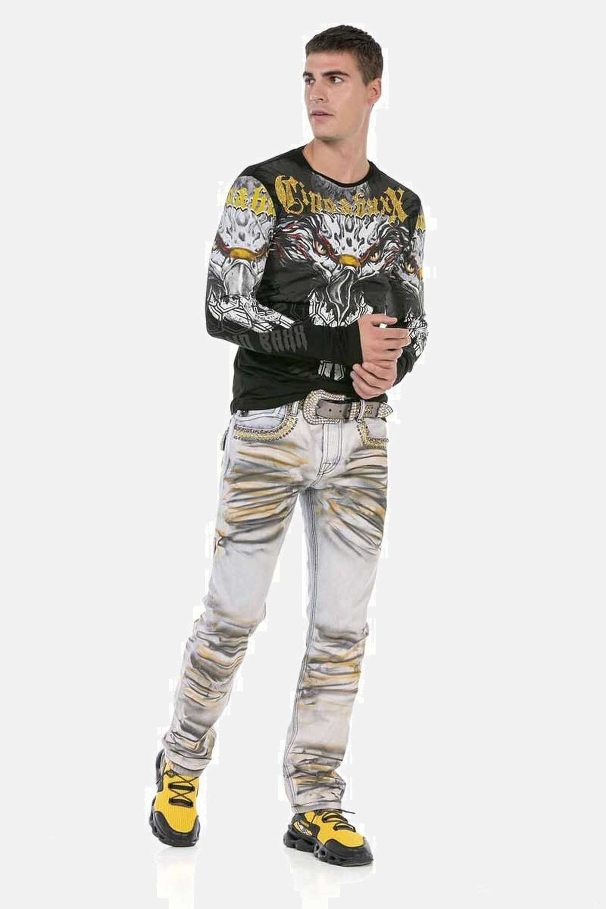 Cipo & Baxx 5-Pocket-Jeans »Jeans«, in extravagantem Look, CD733
