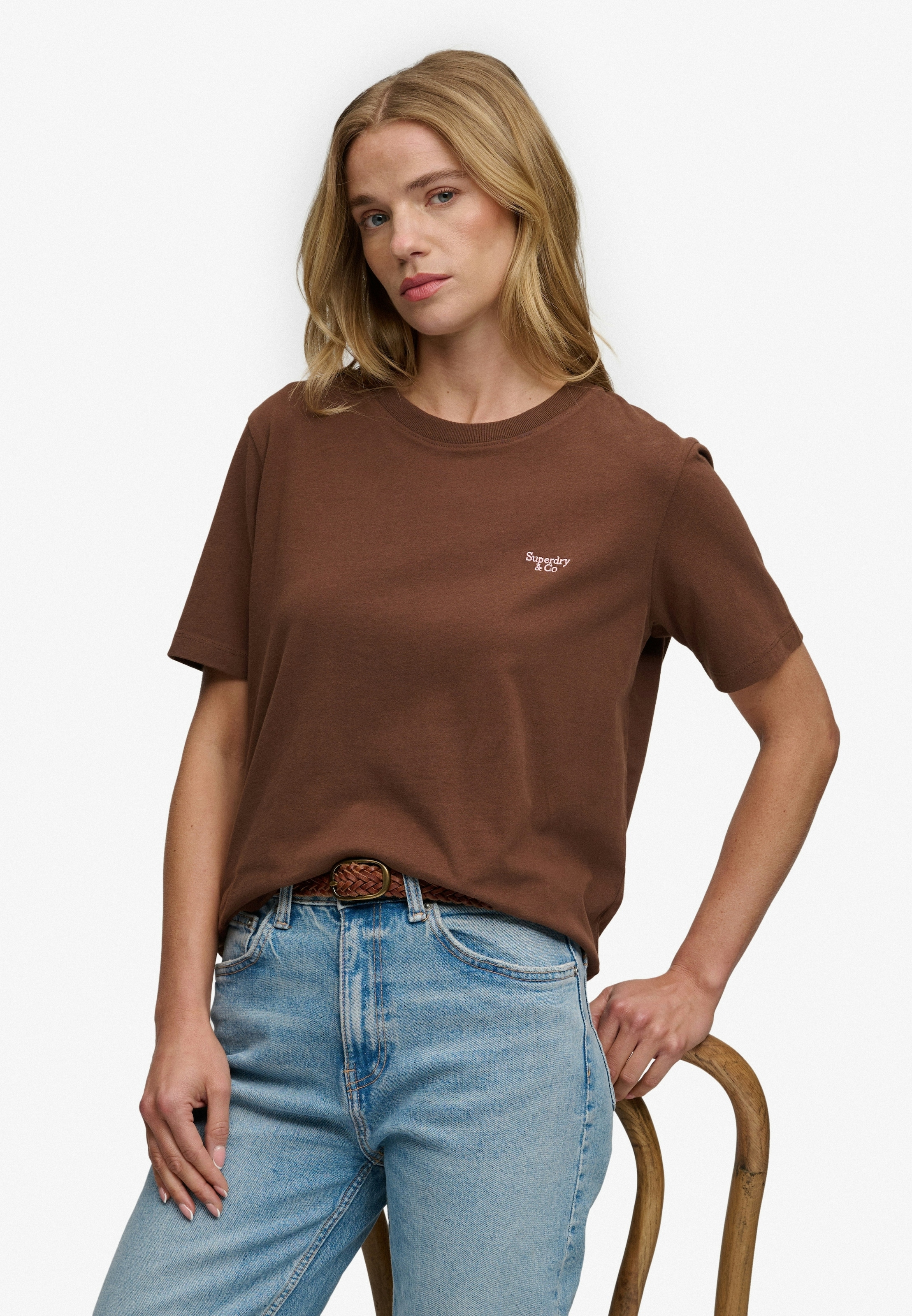 Superdry T-Shirt »SIGNATURE EMB TEE« Baumwolle, relaxed fit