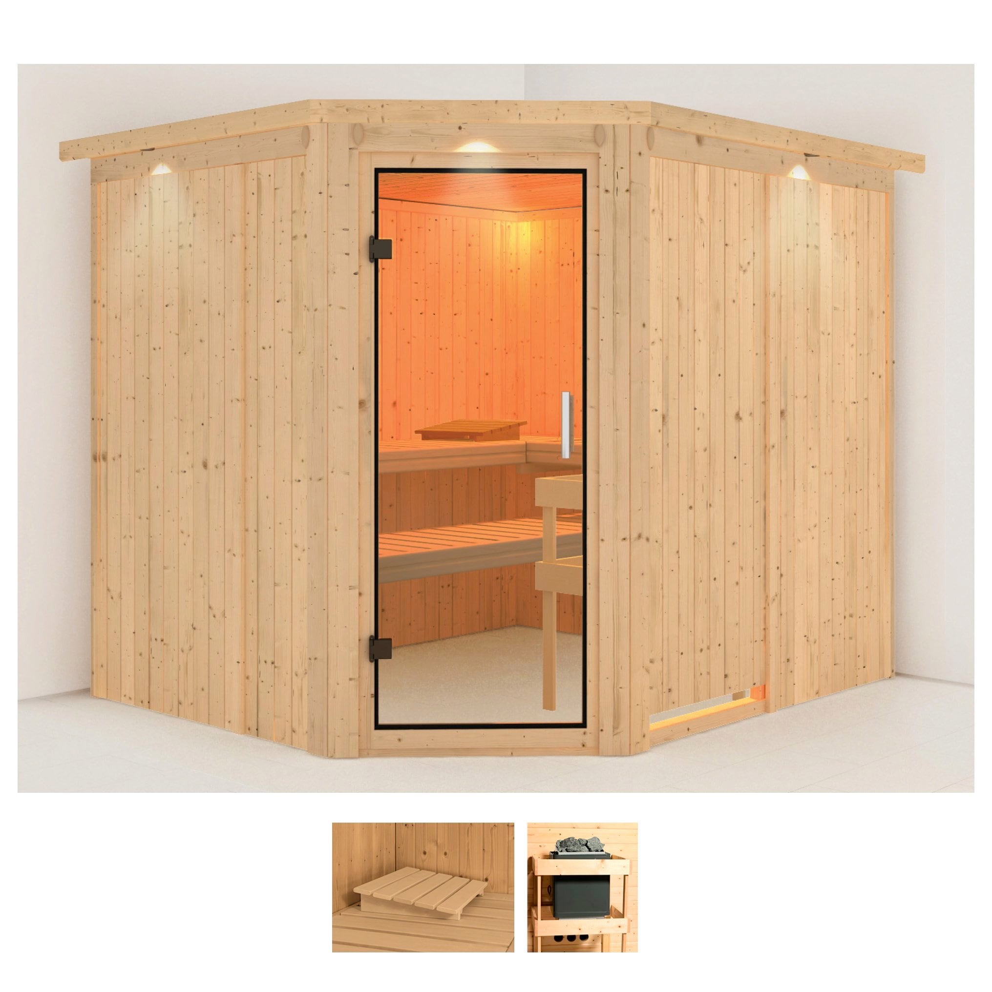 Karibu Sauna "Marit" Set, ohne Ofen