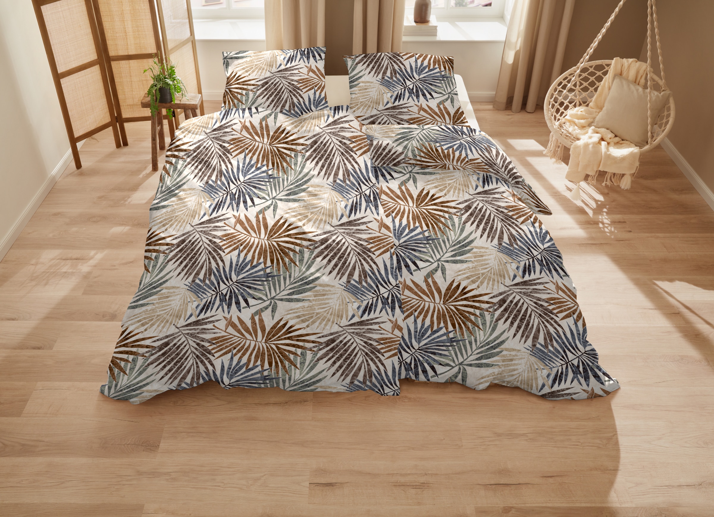 Primera Bettwäsche »Mako-Satin Bettwäsche Boho«, im natürlichen Boho Style
