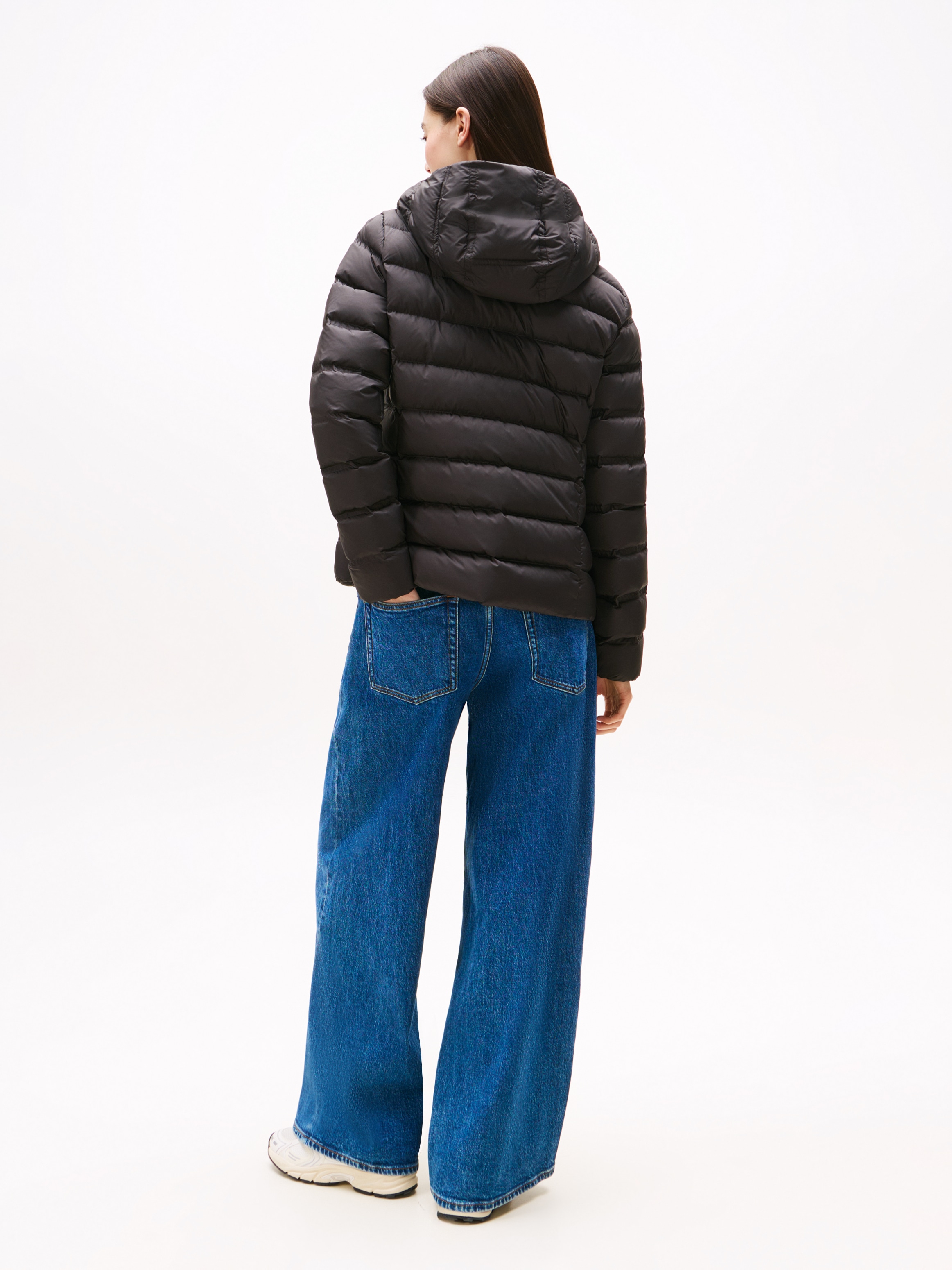 Tommy Jeans Steppjacke »TJW SLIM HOOD PRNT DOWN JCKT EXT«, mit Kapuze