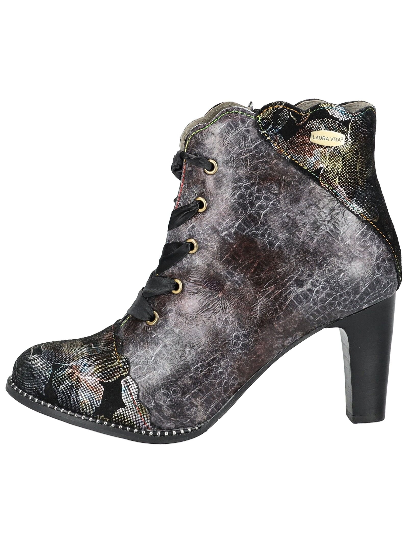 LAURA VITA High-Heel-Stiefelette »LAURA VITA Stiefelette Leder/Textil«
