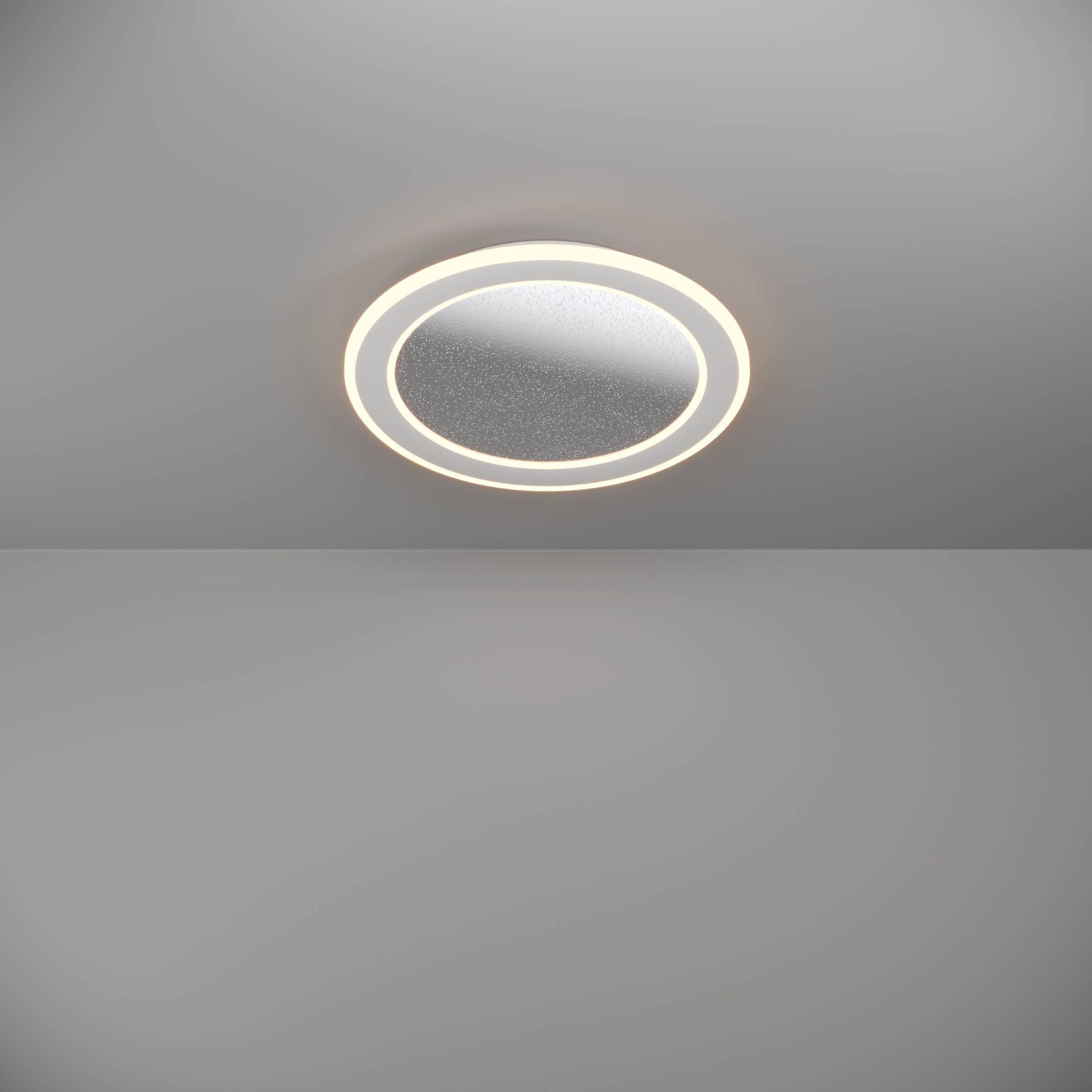 EGLO Deckenleuchte »Macchoni Deckenlampe, Kristall Deckenleuchte mit Fernbedienung, Lampe« LED-Modul 1 Stk. Kaltweiß | Neutralweiß | Warmweiß Wand-/Deckenleuchte - H5 x Ø38 cm - weiß - 20W inkl.