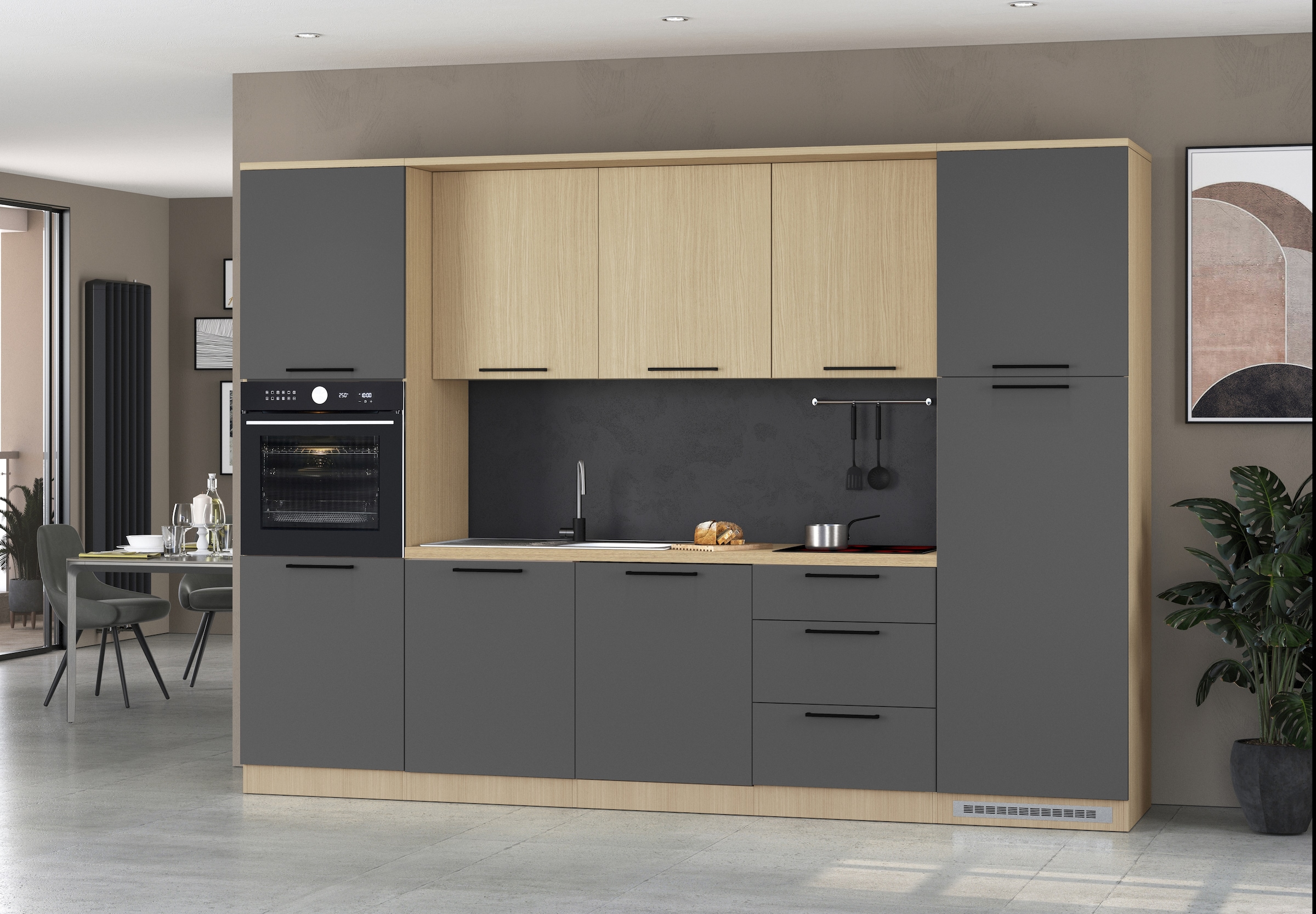 KOCHSTATION Küchenzeile "KS-Luna, Einbauküche, Zeilenküche, Küchenblock" Br günstig online kaufen