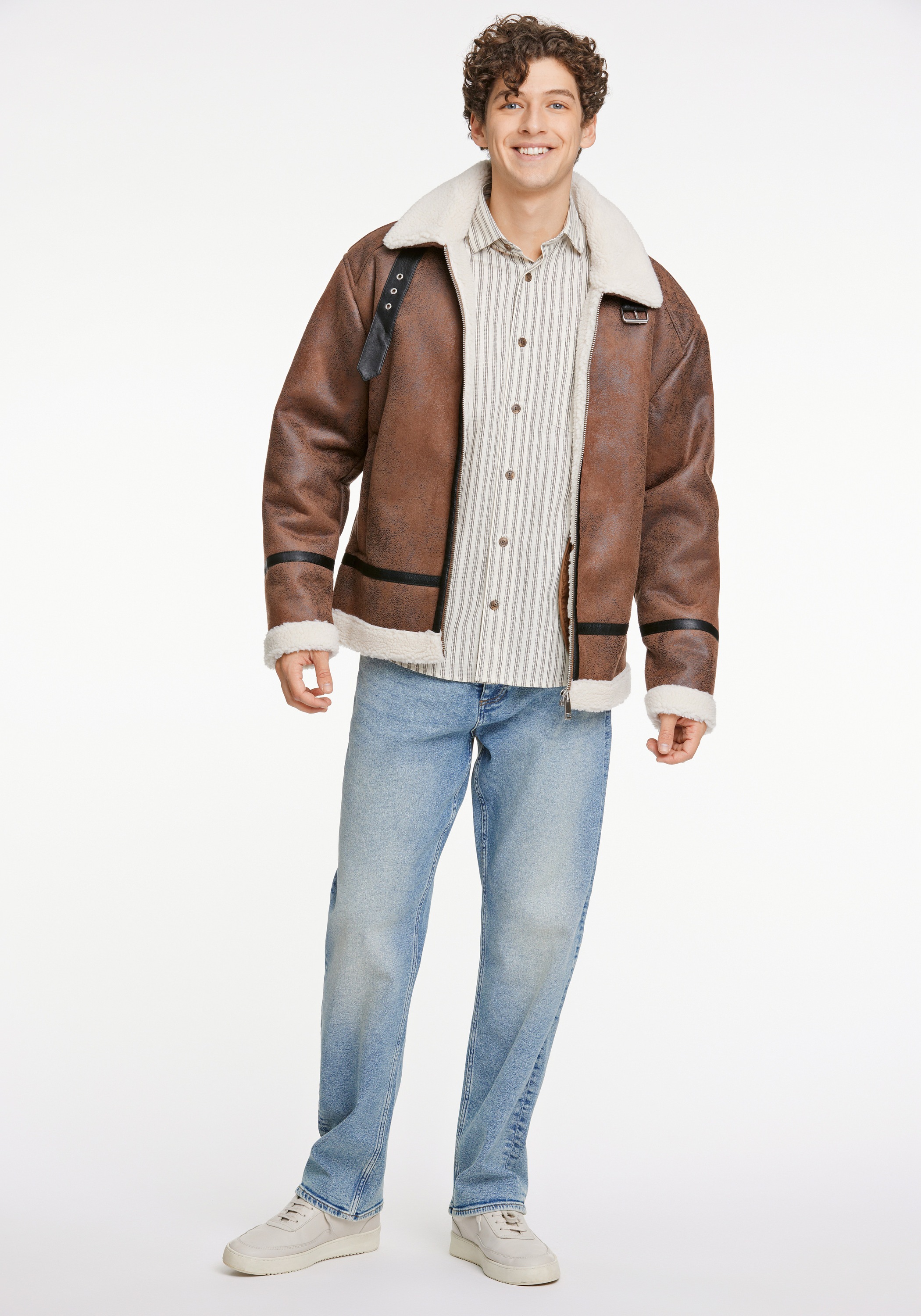 LINDBERGH Fellimitatjacke »Casual Jacke Oversize Fit«