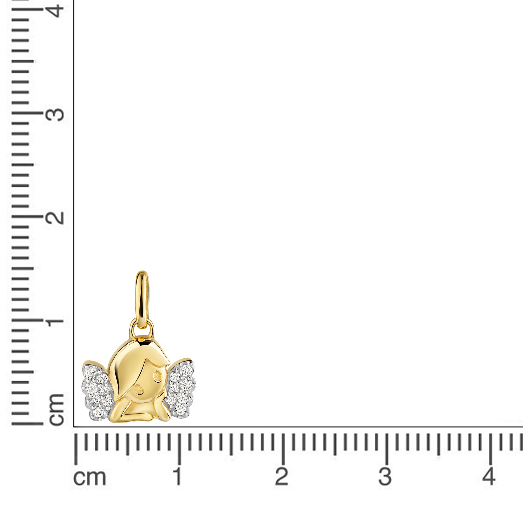 Firetti Kettenanhänger »Schmuck Geschenk Gold 333 Halsschmuck Anhänger Engel« ()  mit Zirkonia (synth.)