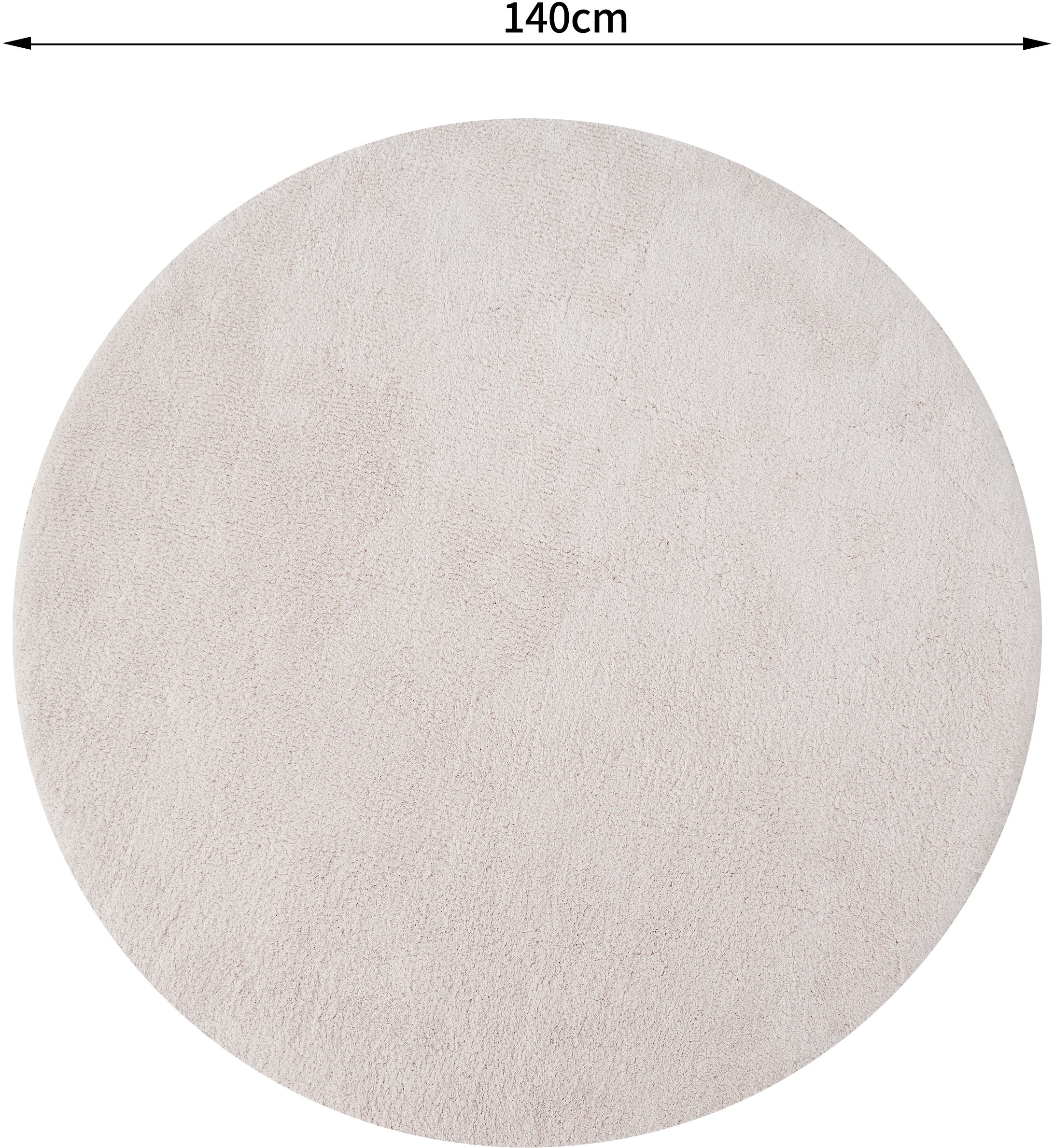 my home Hochflor-Teppich »Microfaser Teppich Magong, besonders weich, sehr feiner Flor«, rund, 25 mm Höhe, unifarben, weiche Teppiche, Wohnzimmer, Schlafzimmer, Kinderzimmer